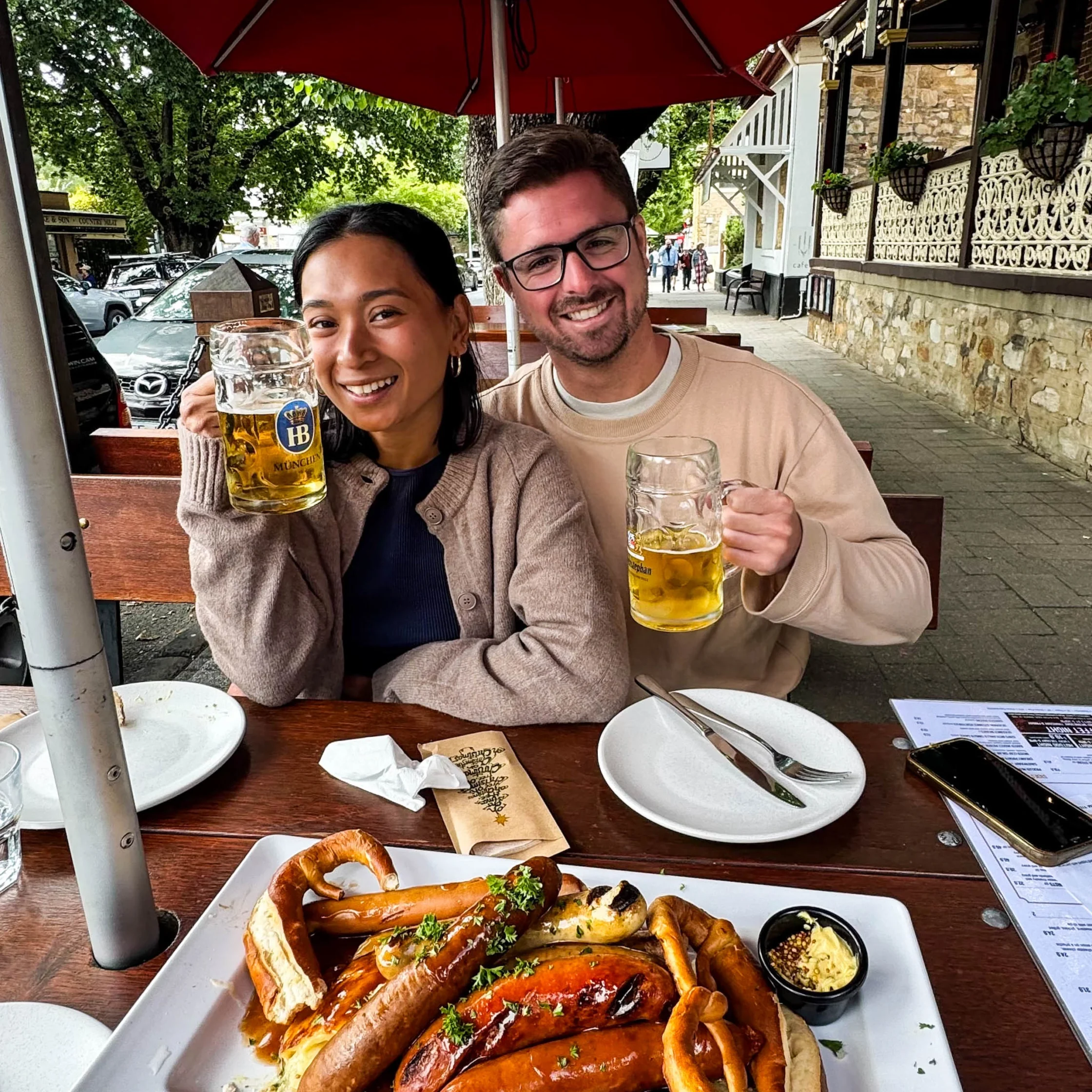 Ricardo and his wife, A.M., bonding over food