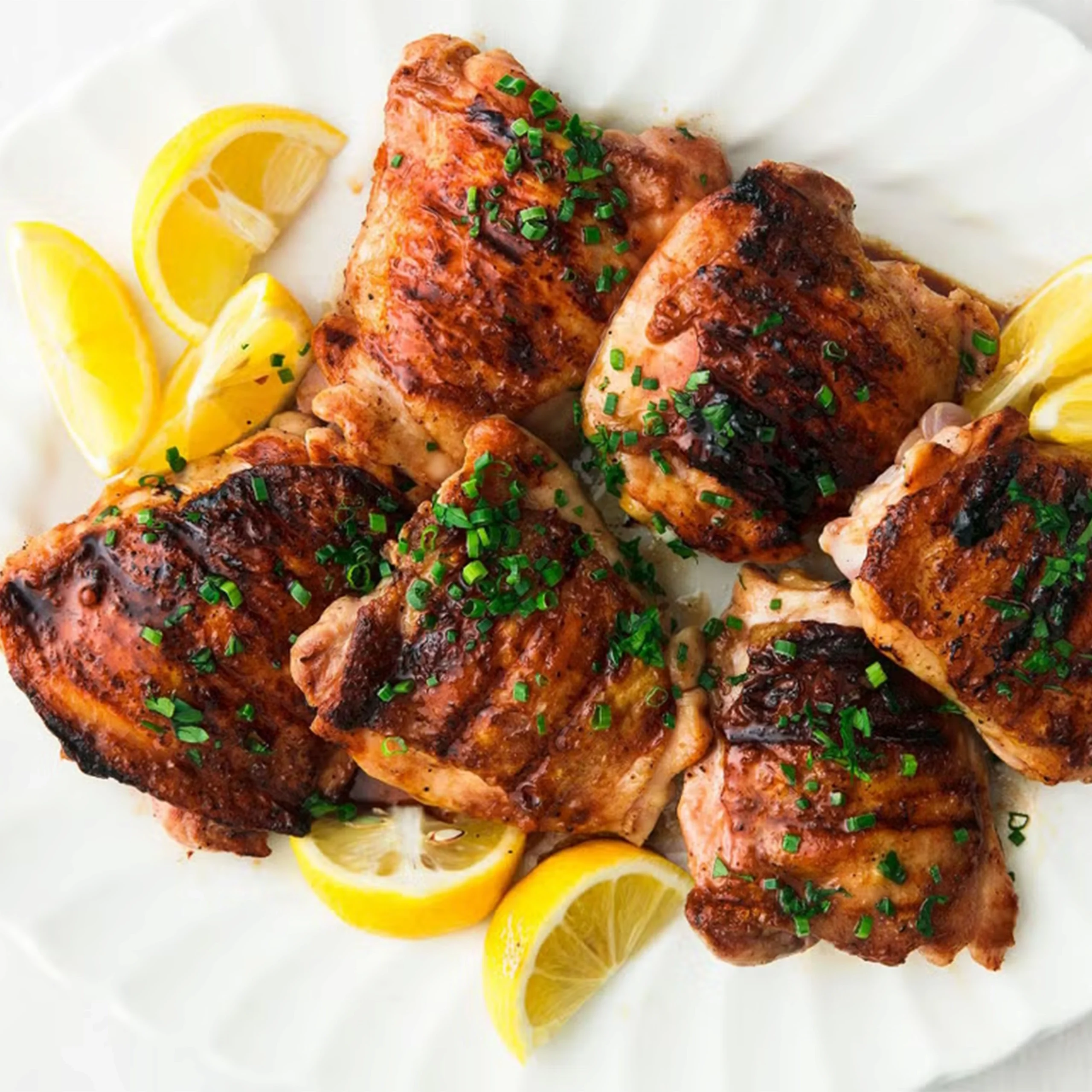 Grilled Chicken Thighs With Lemon