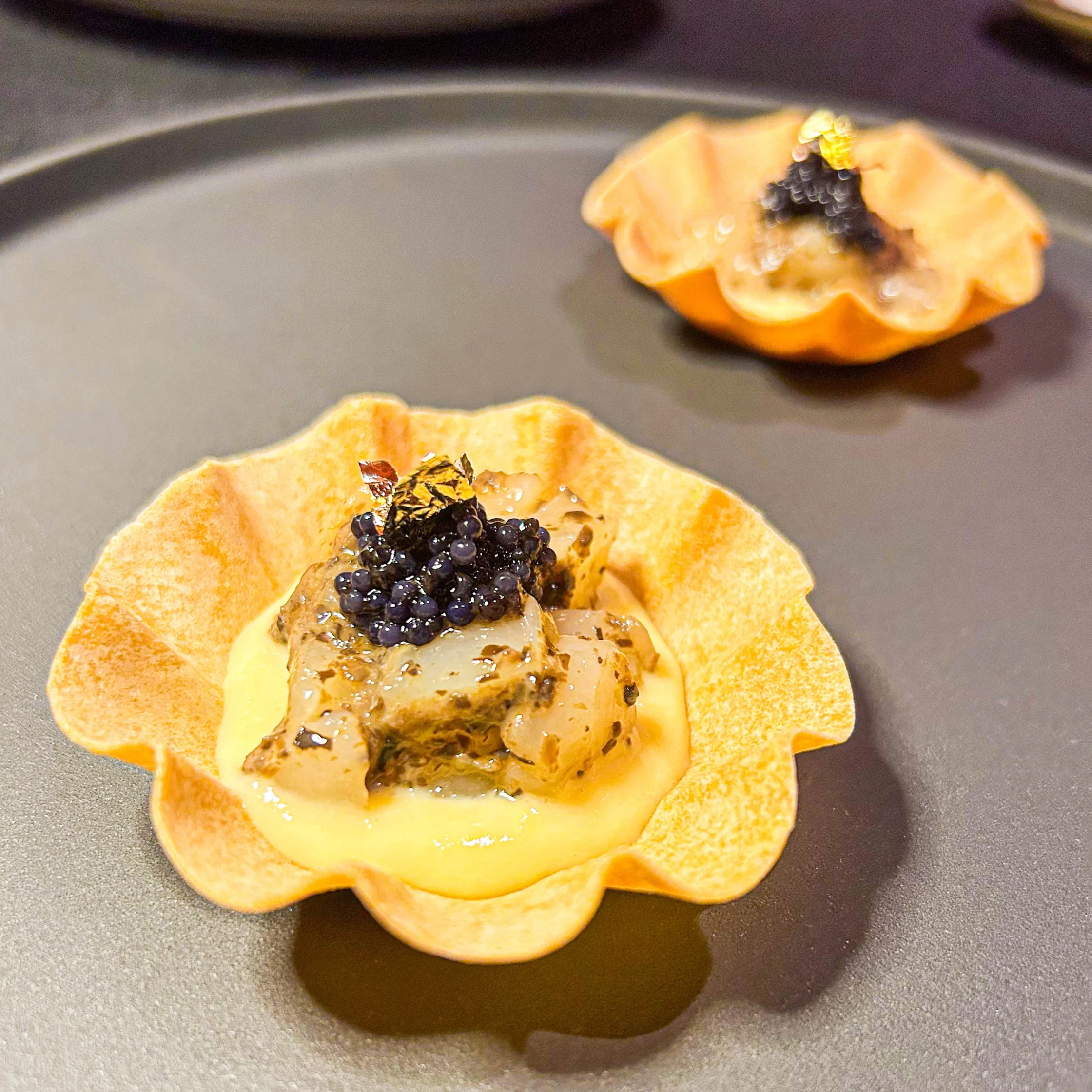 Mireia Makati's Scallop Tartellete appetizer