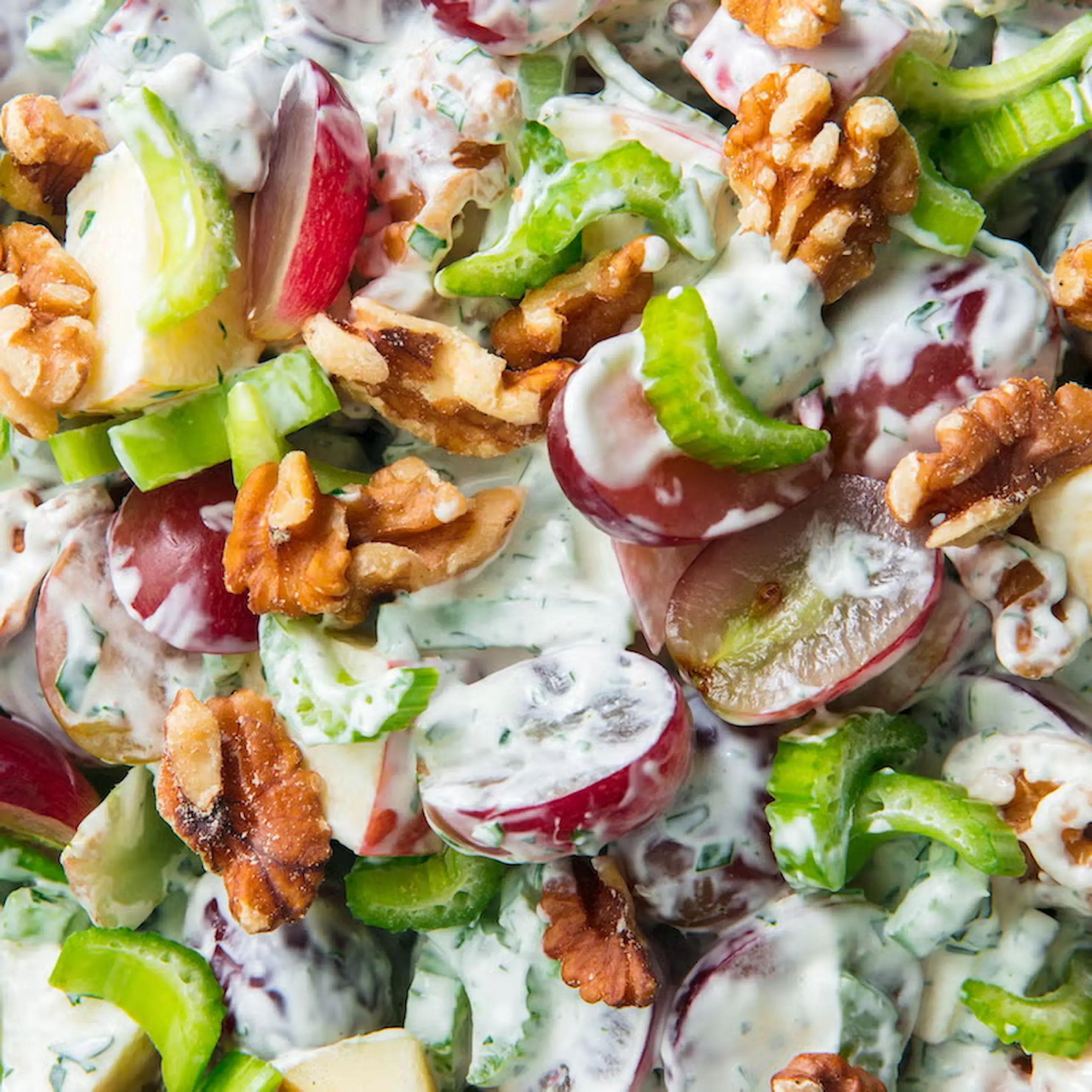 waldorf salad apples celery walnuts