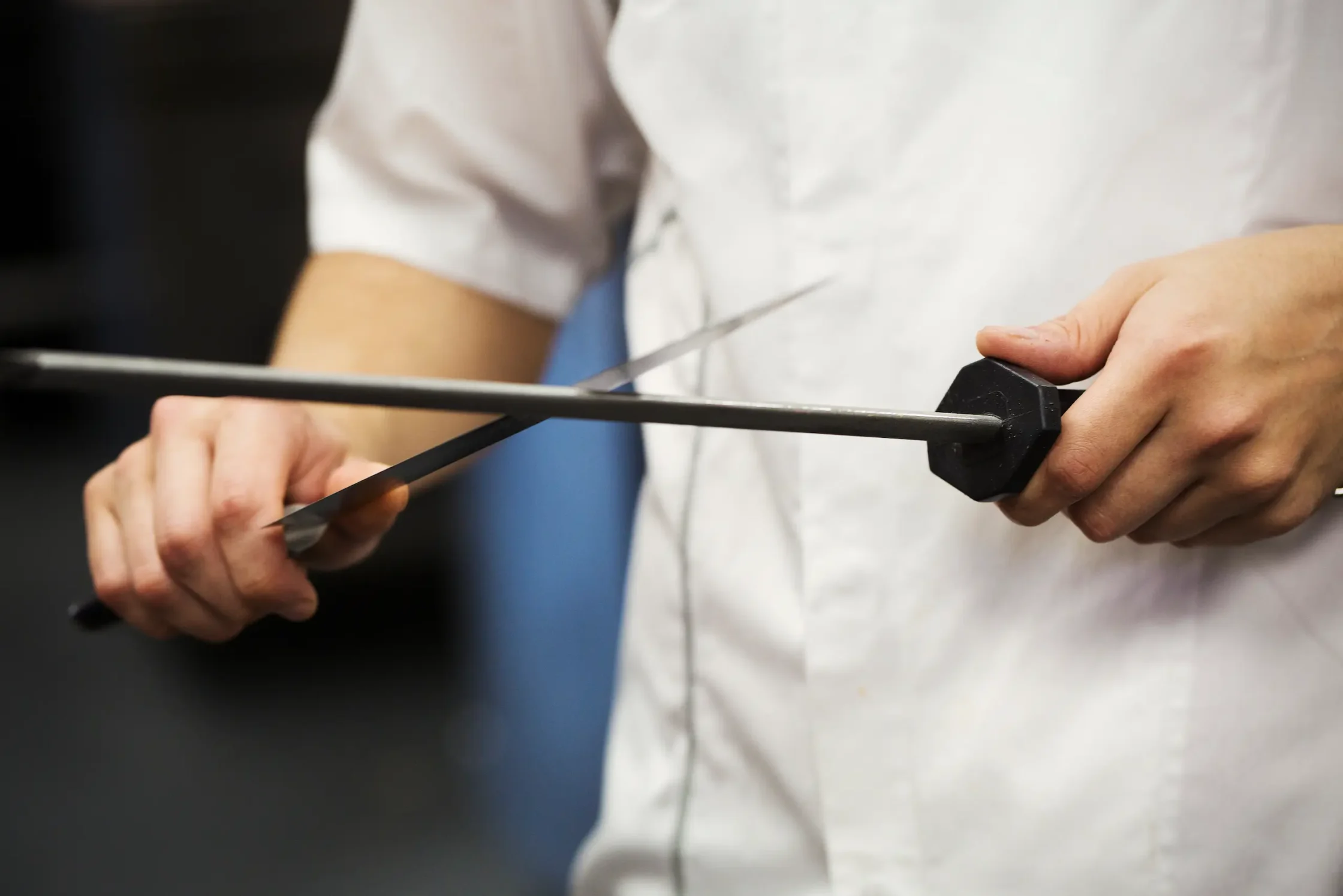 Honing Steel realigns the blade’s edge during regular use