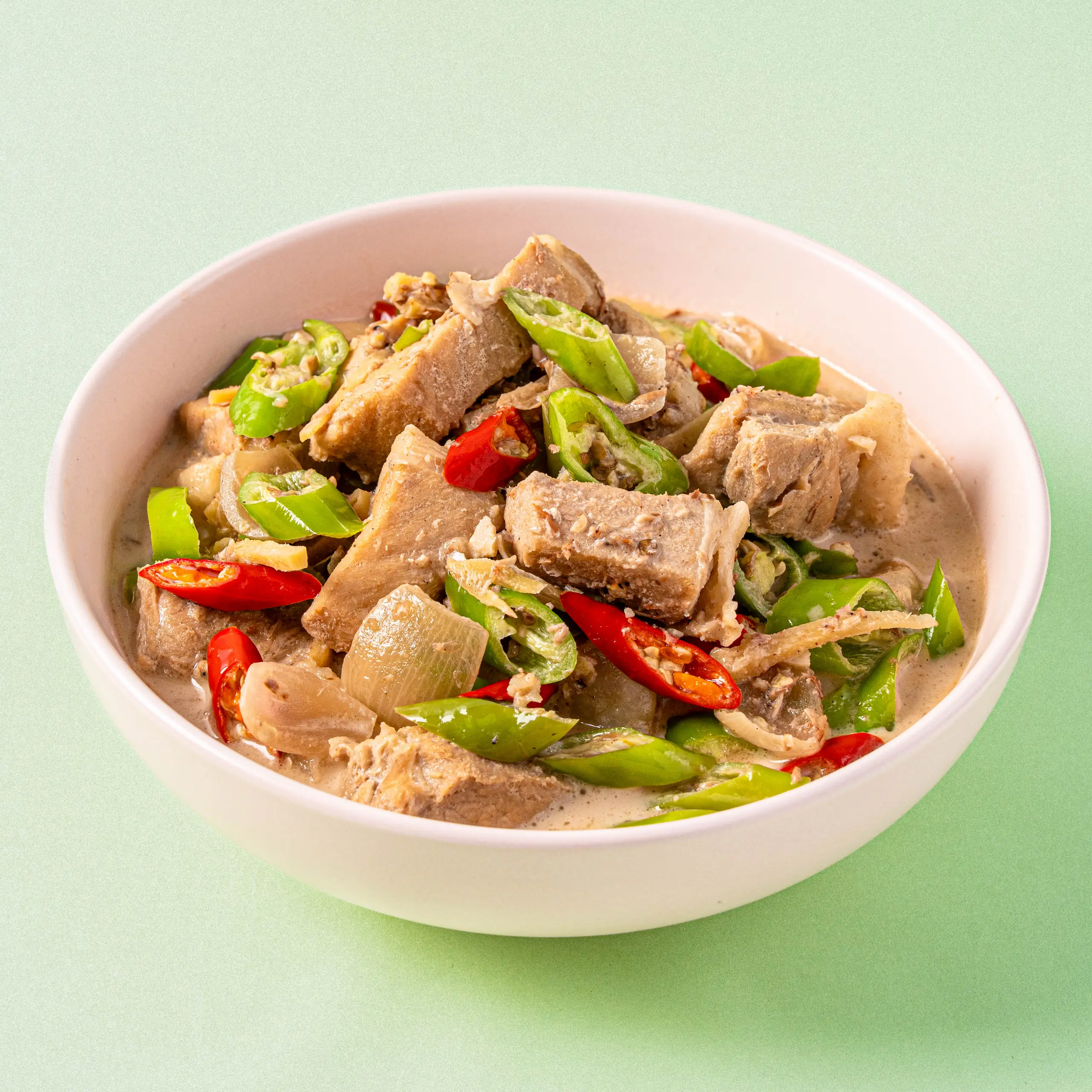 Delish Philippines Bicol Express green red sili siling labuyo bird's eye chilies pork