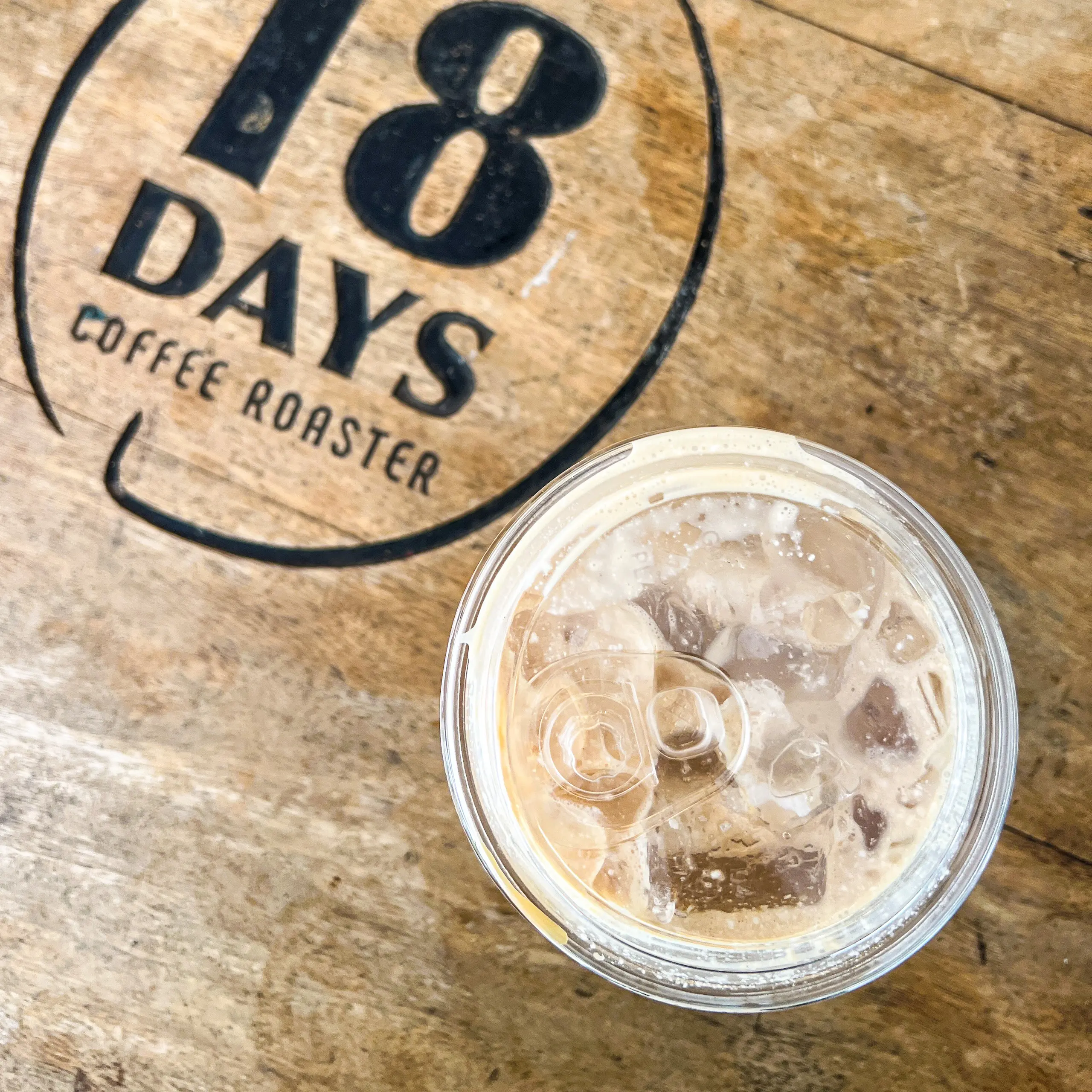 Spanish latte made from carabaos milk at 18 Days Coffee Roasters