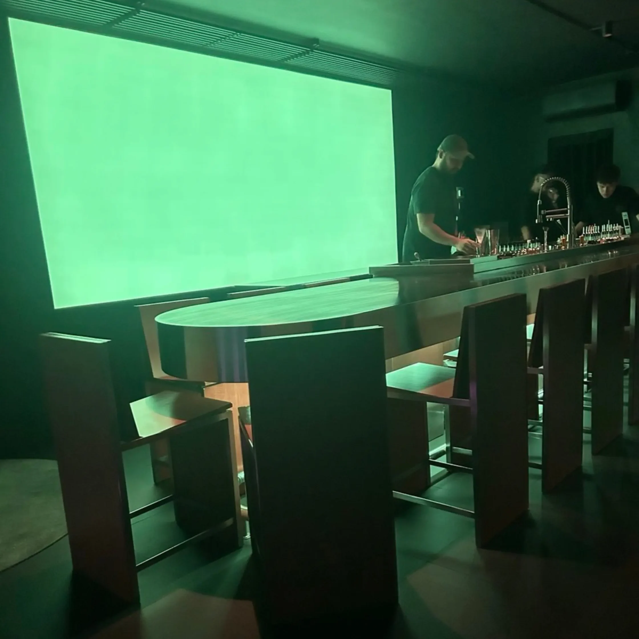 Problem Child's interior is glowing a bright green