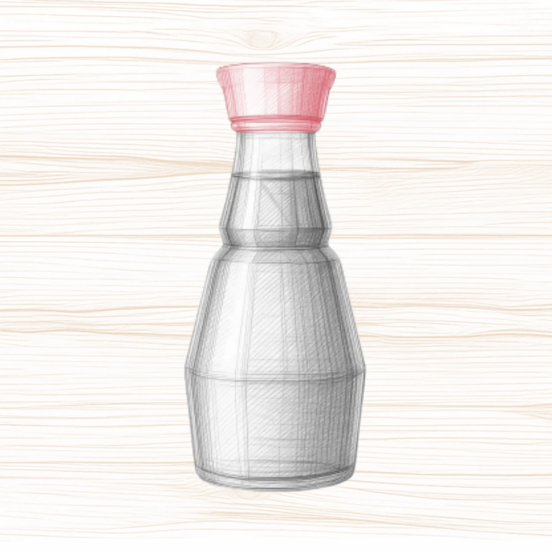 illustration of soy sauce drawing of toyo