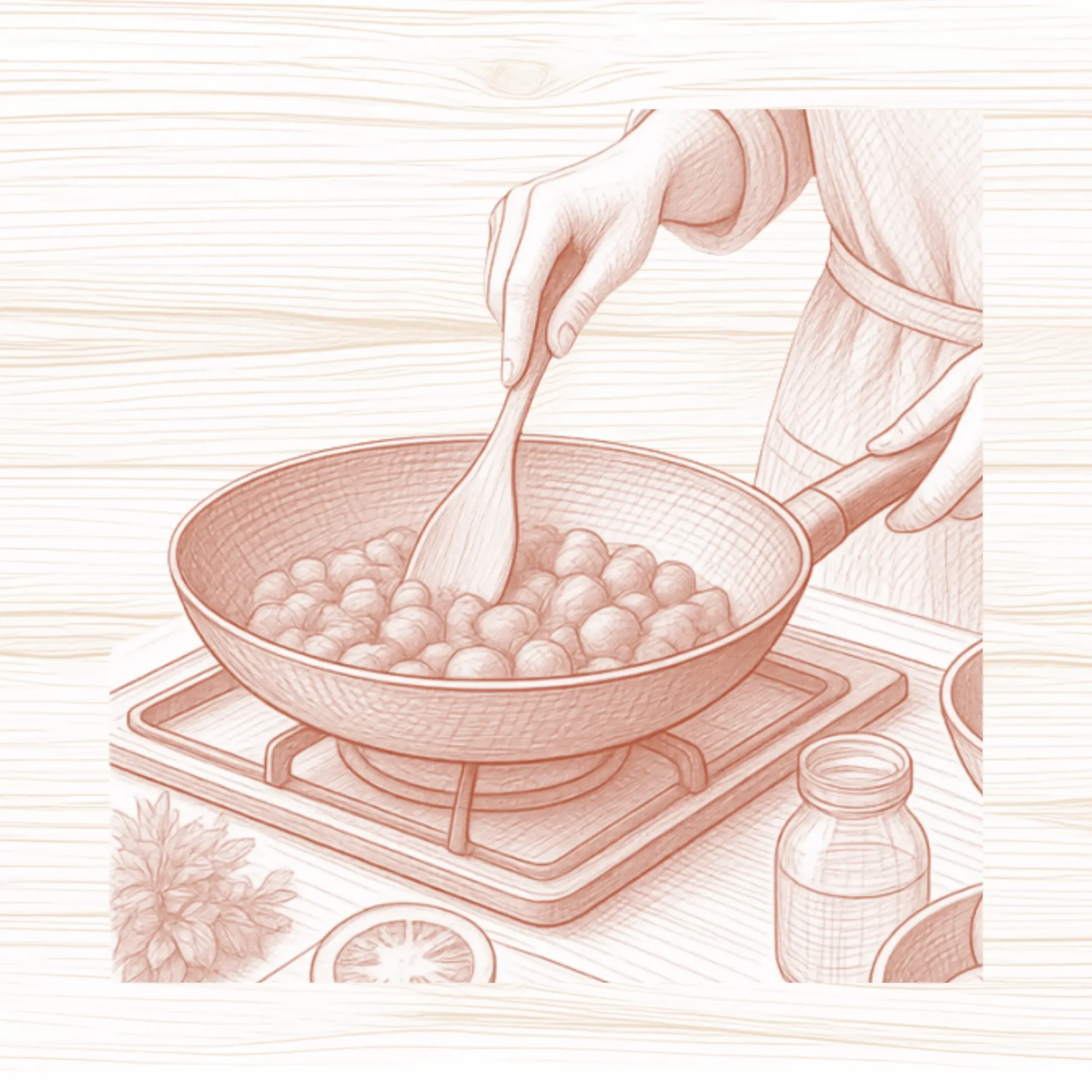 illustration of a person cooking something in a pan drawing ng taong nagpiprito o nagluluto