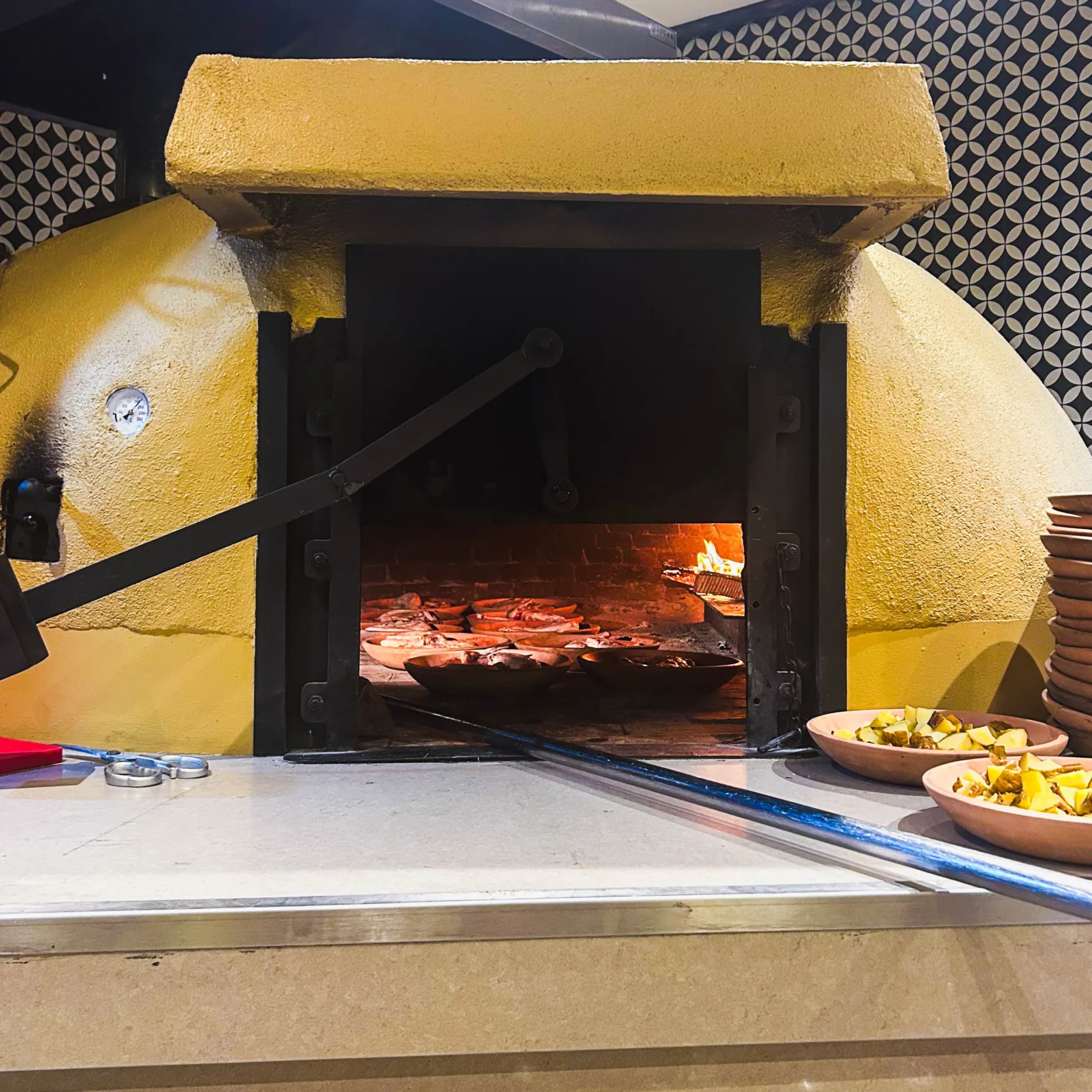 Wood-fired oven at Asador de Aranda Manila used for traditional Spanish roasting and authentic cochinillo preparation