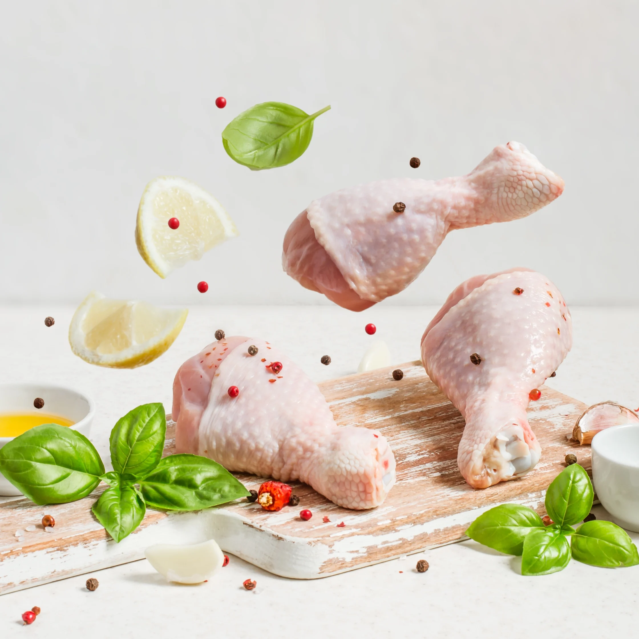 chicken drumsticks raw met