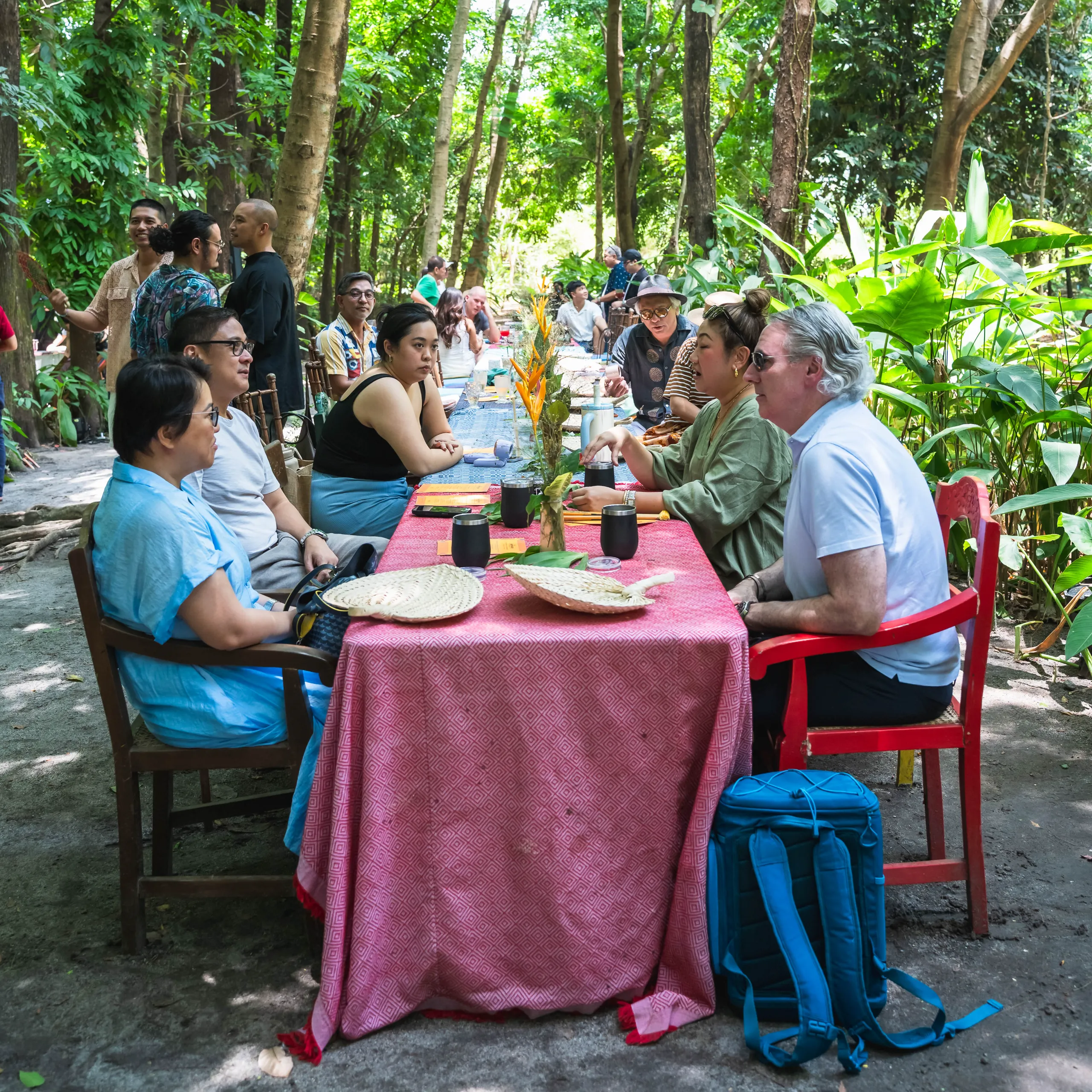 dining in the middle of a shaded farm Balé pampanga filipino food