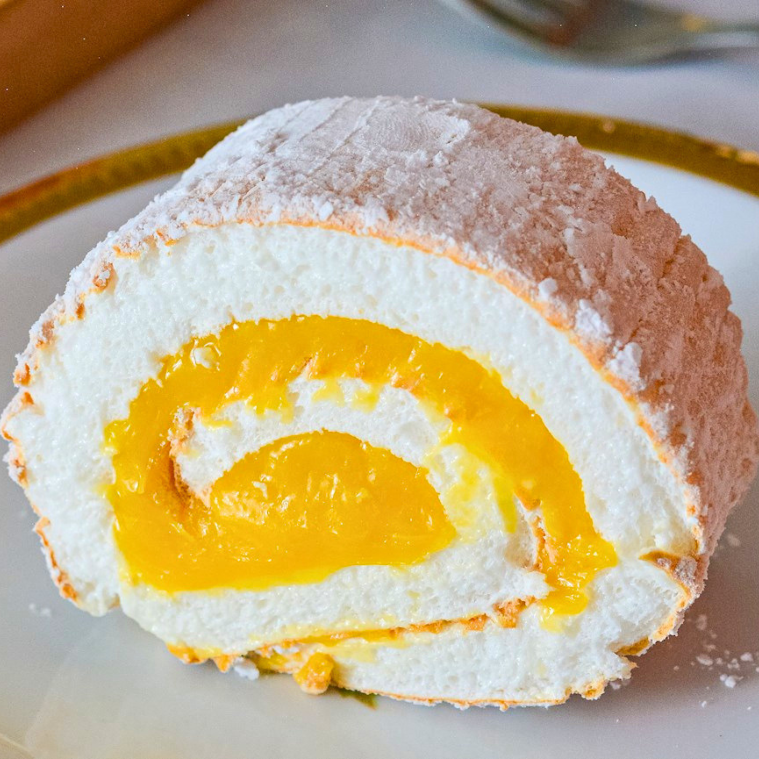 Brazo de Mercedes filipino cake roll with meringue and custard classic dessert in philippines