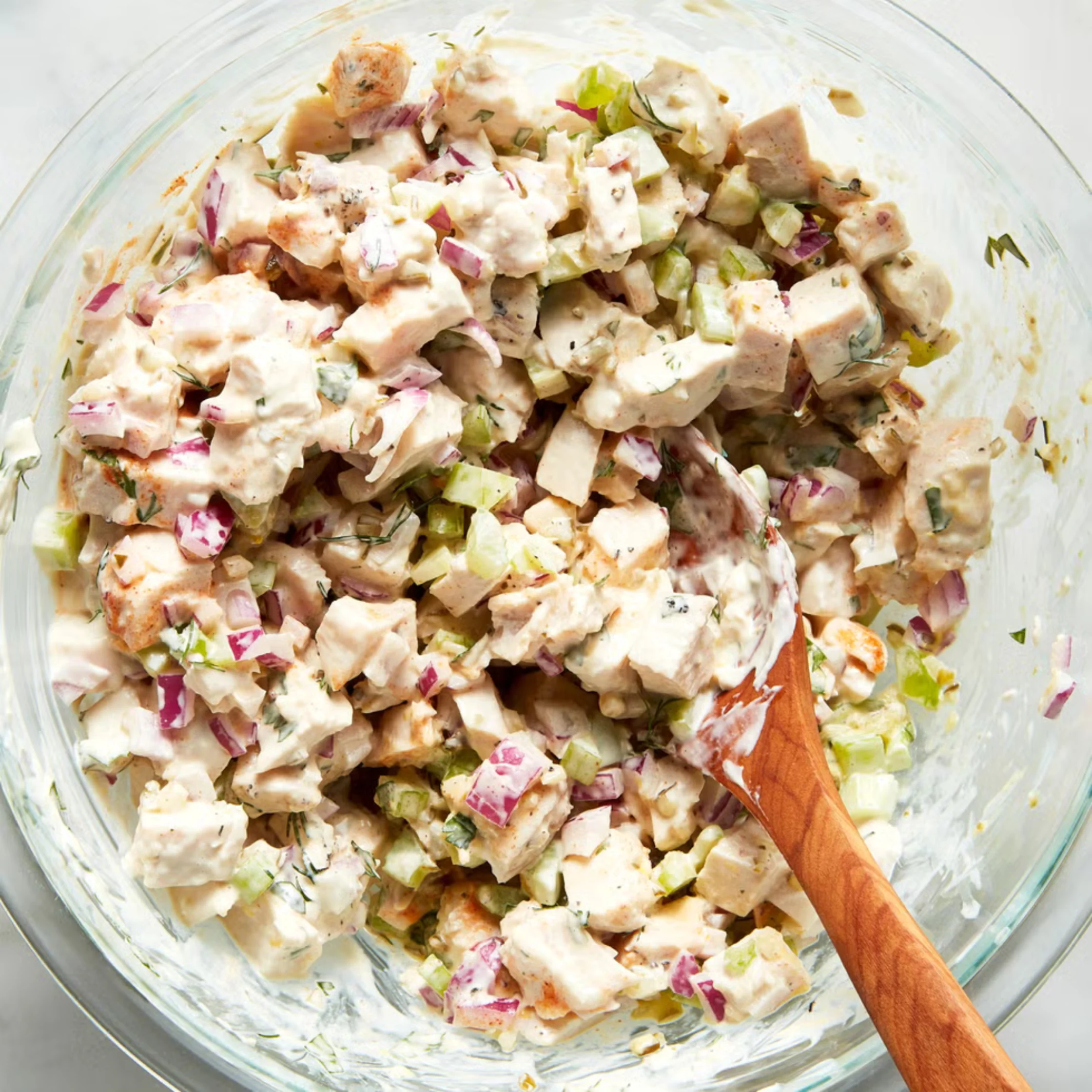 chicken added to the dressing mix