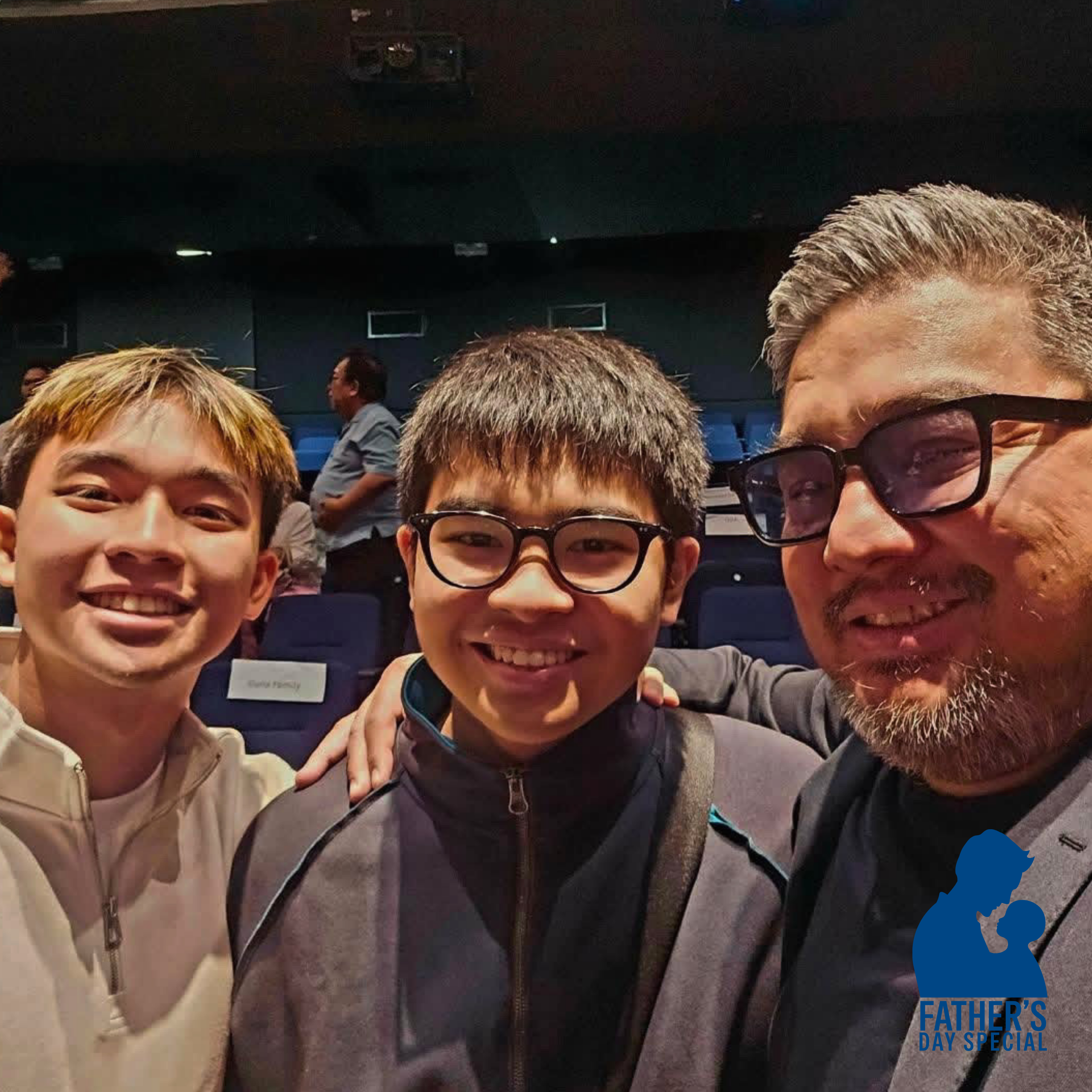 sons rico and rhys with raymund magdalyo fathers day