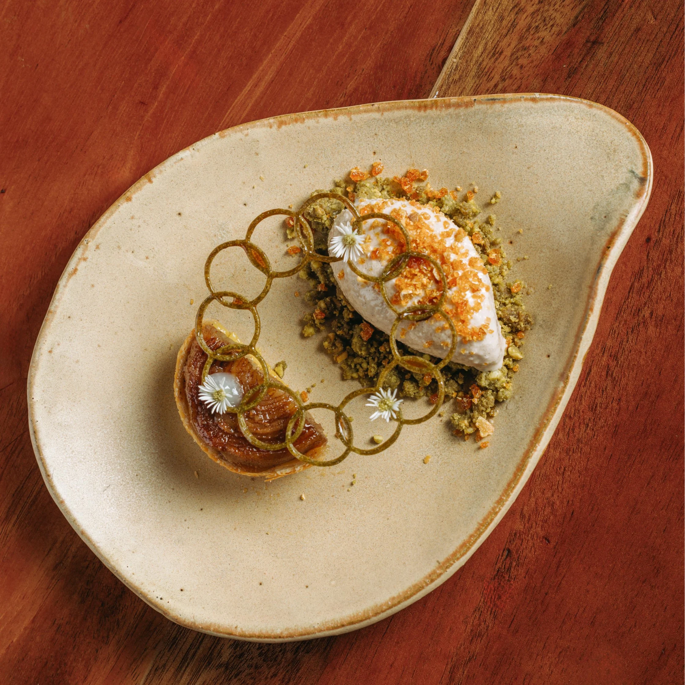 chayote cinnamon ice cream moringa flan caramelized chicken skin kasa palma new menu by aaron isip