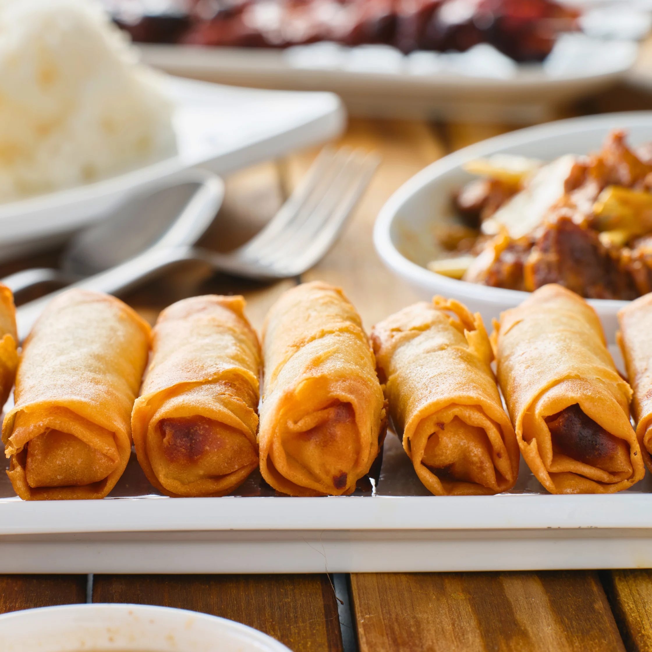 crispy lumpia fried gold brown