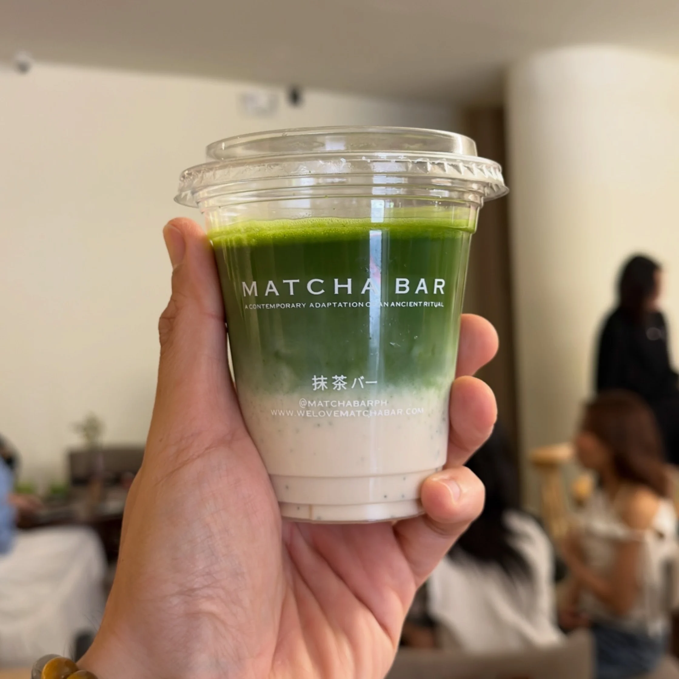 matcha bar matcha latte with matcha and milk