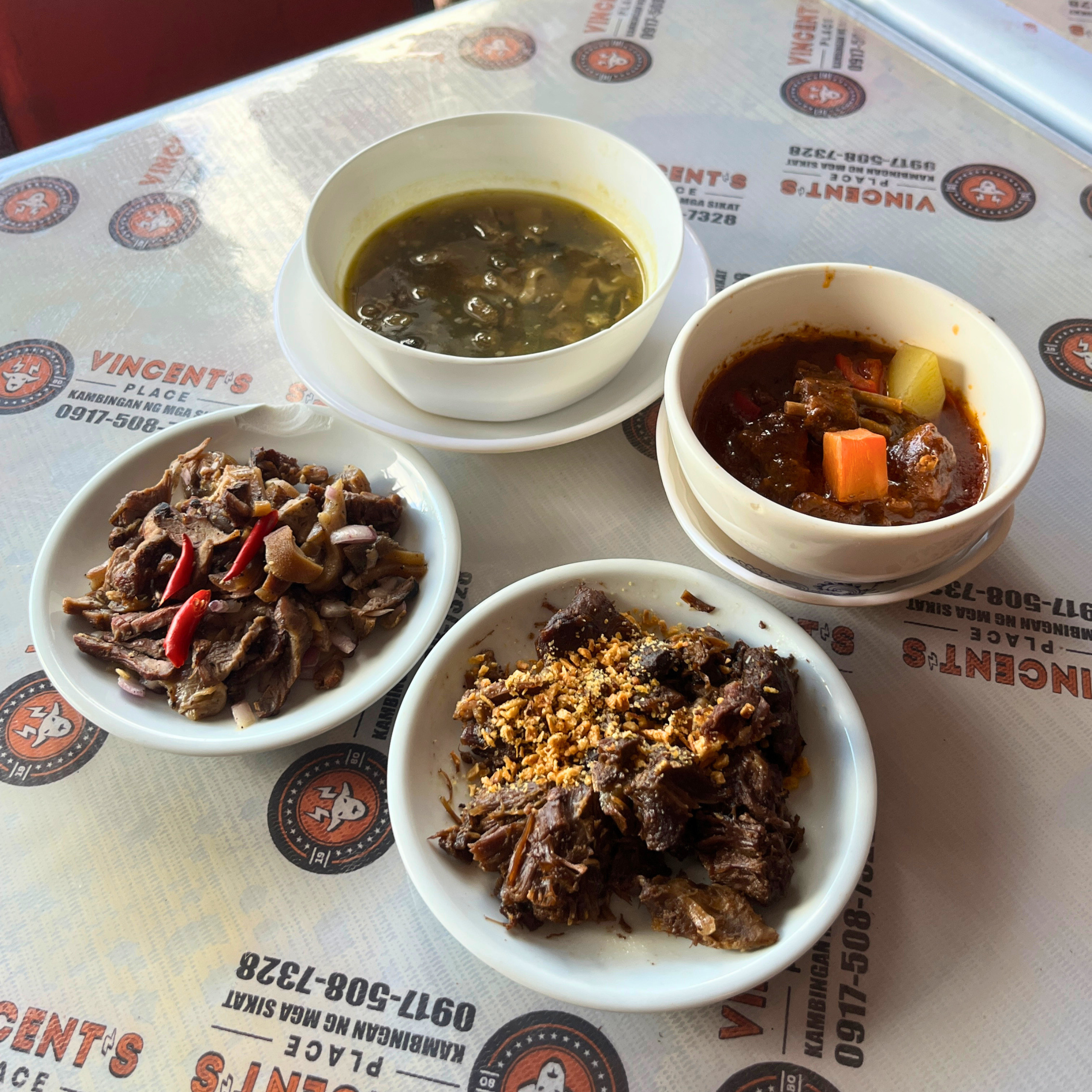 vincents place kambingan manila dishes