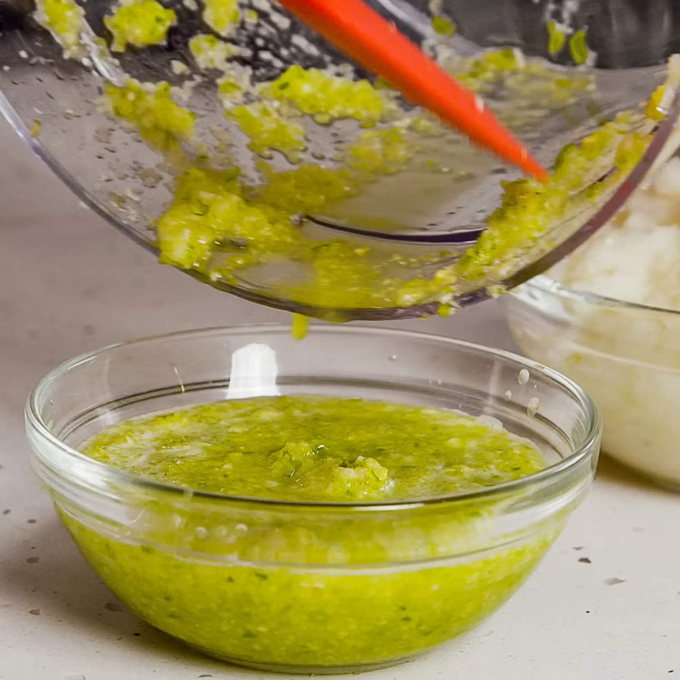 Pureed the jalapeño, ginger, and garlic