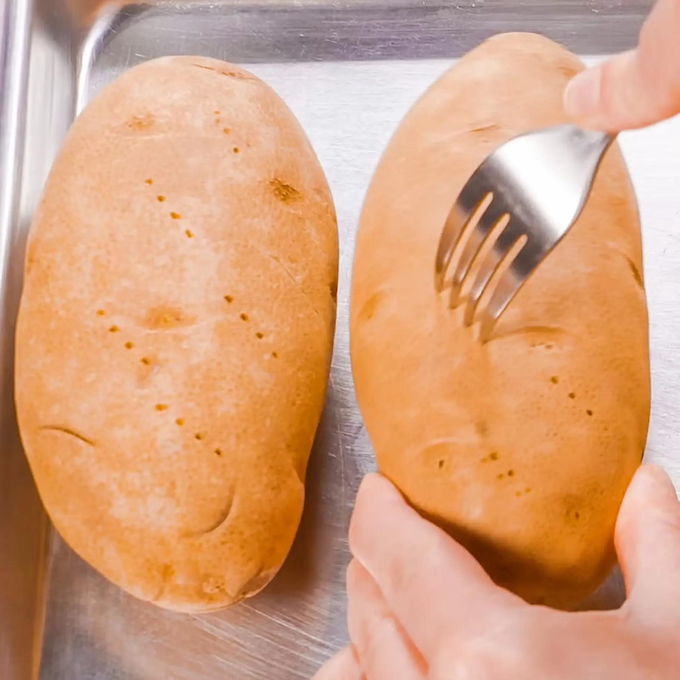 Prick the potatoes all over with a fork