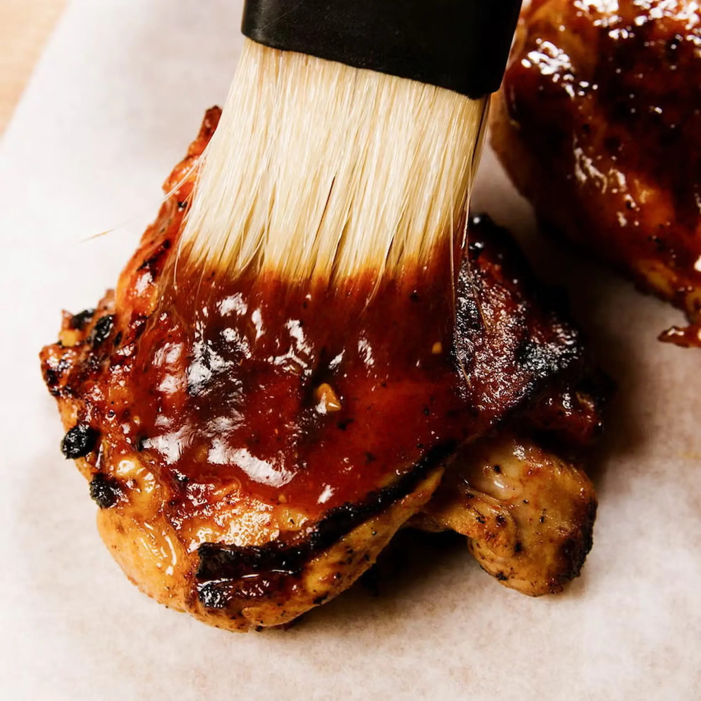 Once ready to serve, baste with any remaining BBQ sauce.
