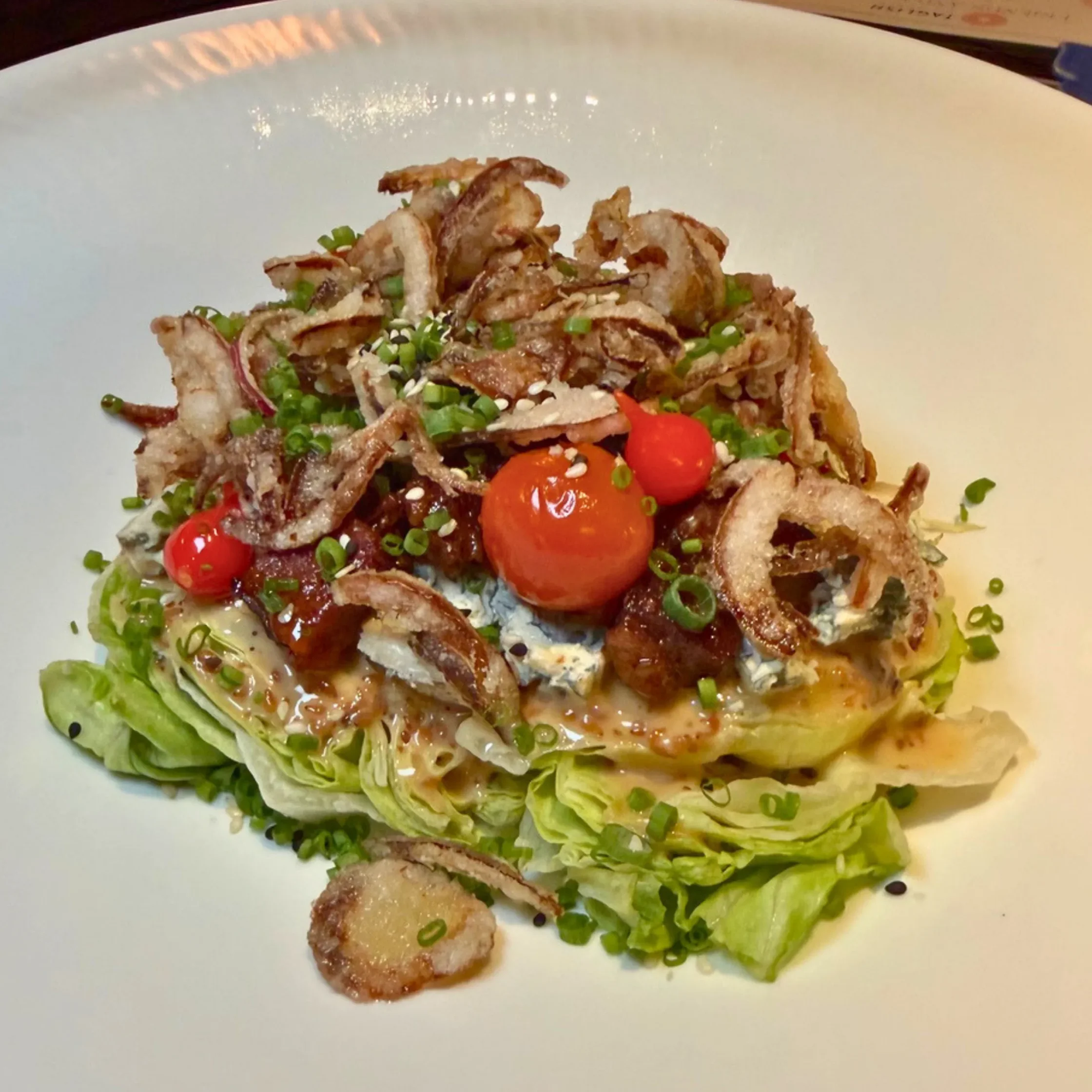 Salad with tomatoes on a plate