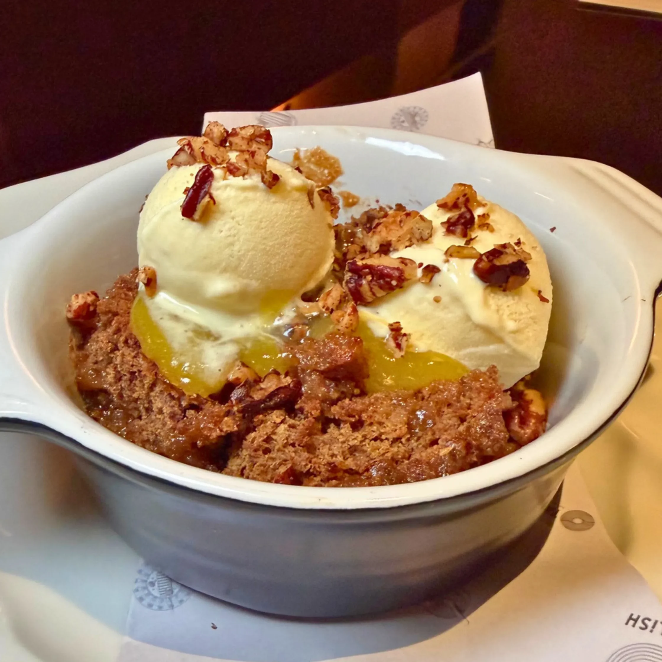 Sticky Langka Pudding with langka ice cream