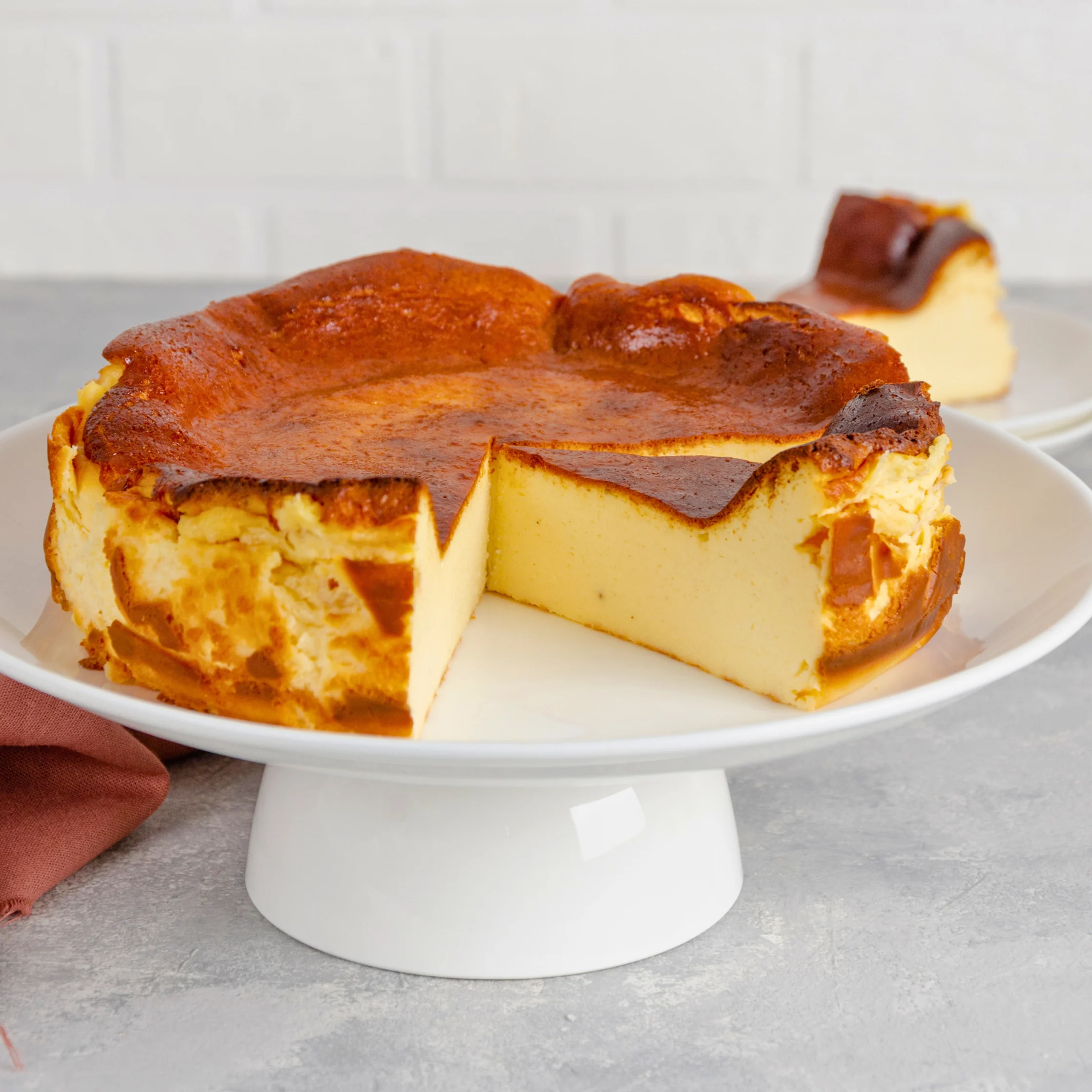burnt basque cheesecake creamy inside golden brown