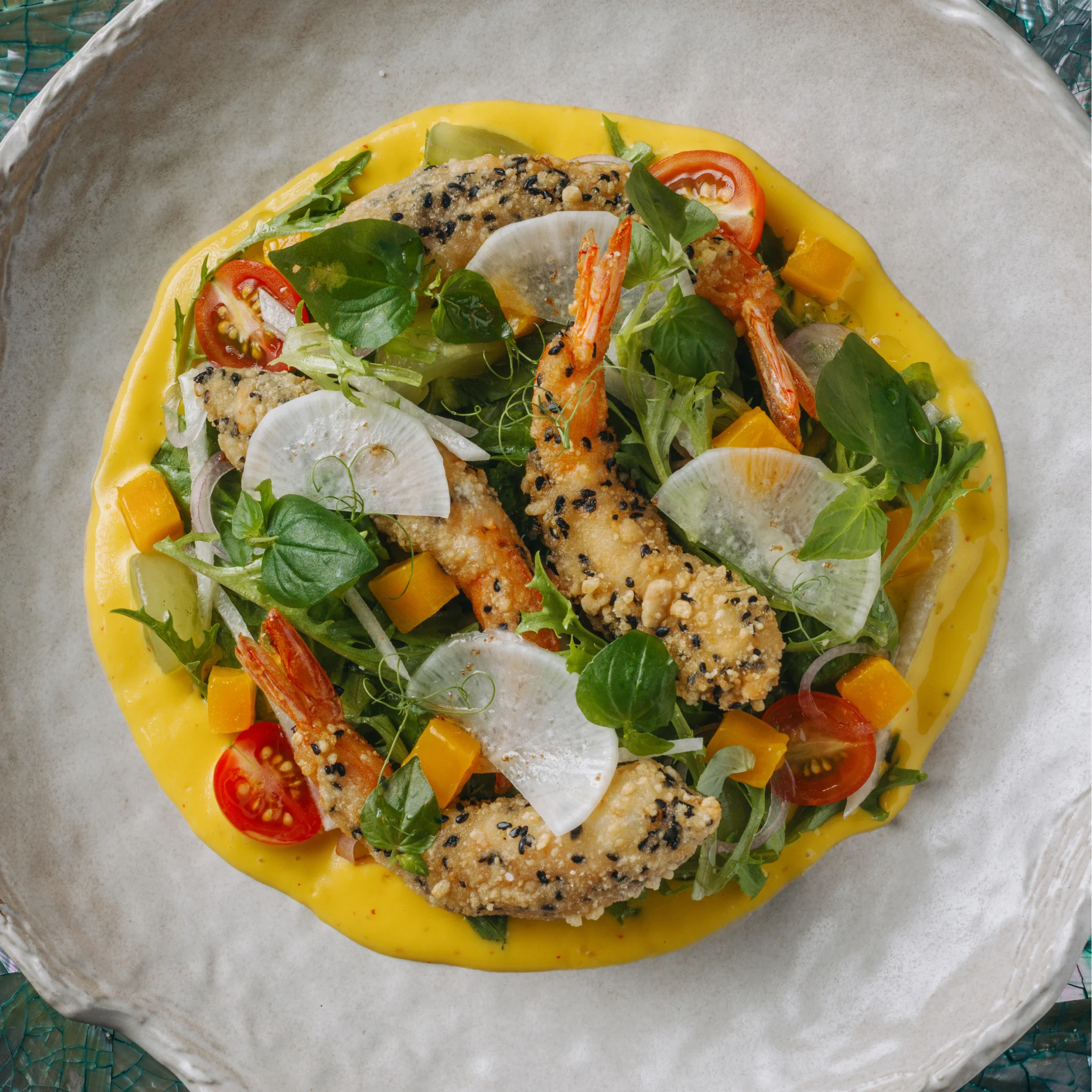 cerulean makati seafood restaurant MANGO PRAWN SALAD