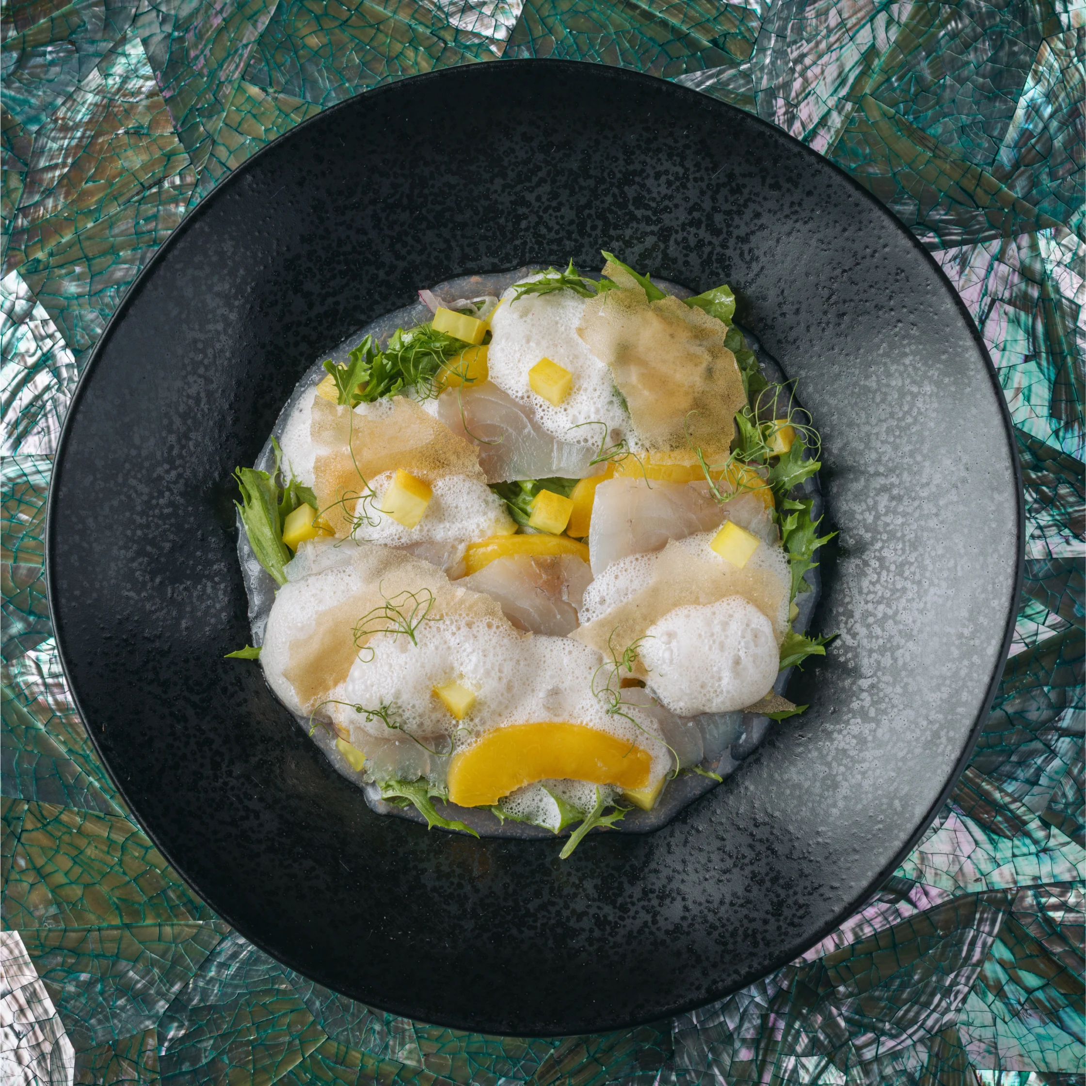 cerulean makati seafood restaurant SEABASS AND MANGOSTEEN SALAD