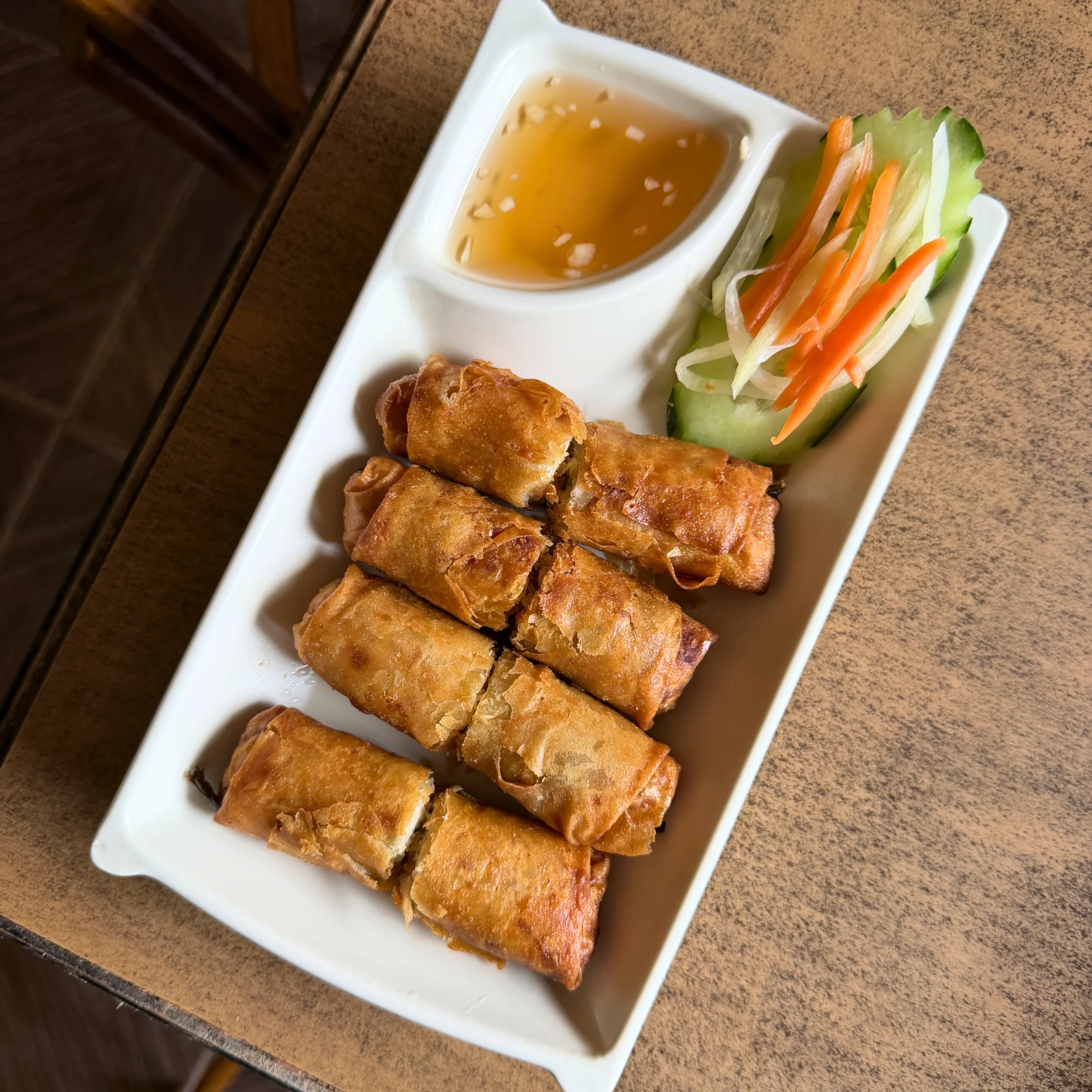 fried spring rolls at rene saigon