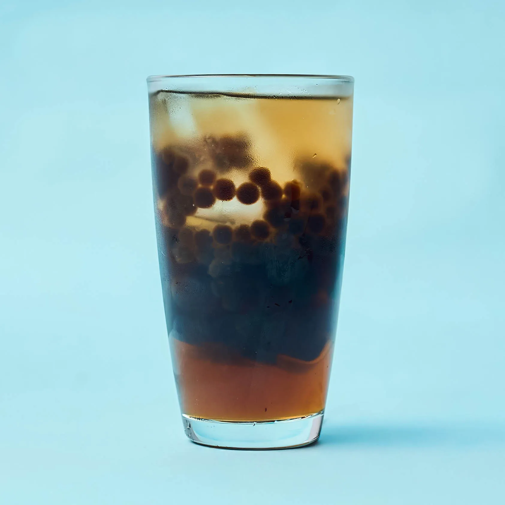 Sago't Gulaman showing sago ice and liquid inside a tall glass
