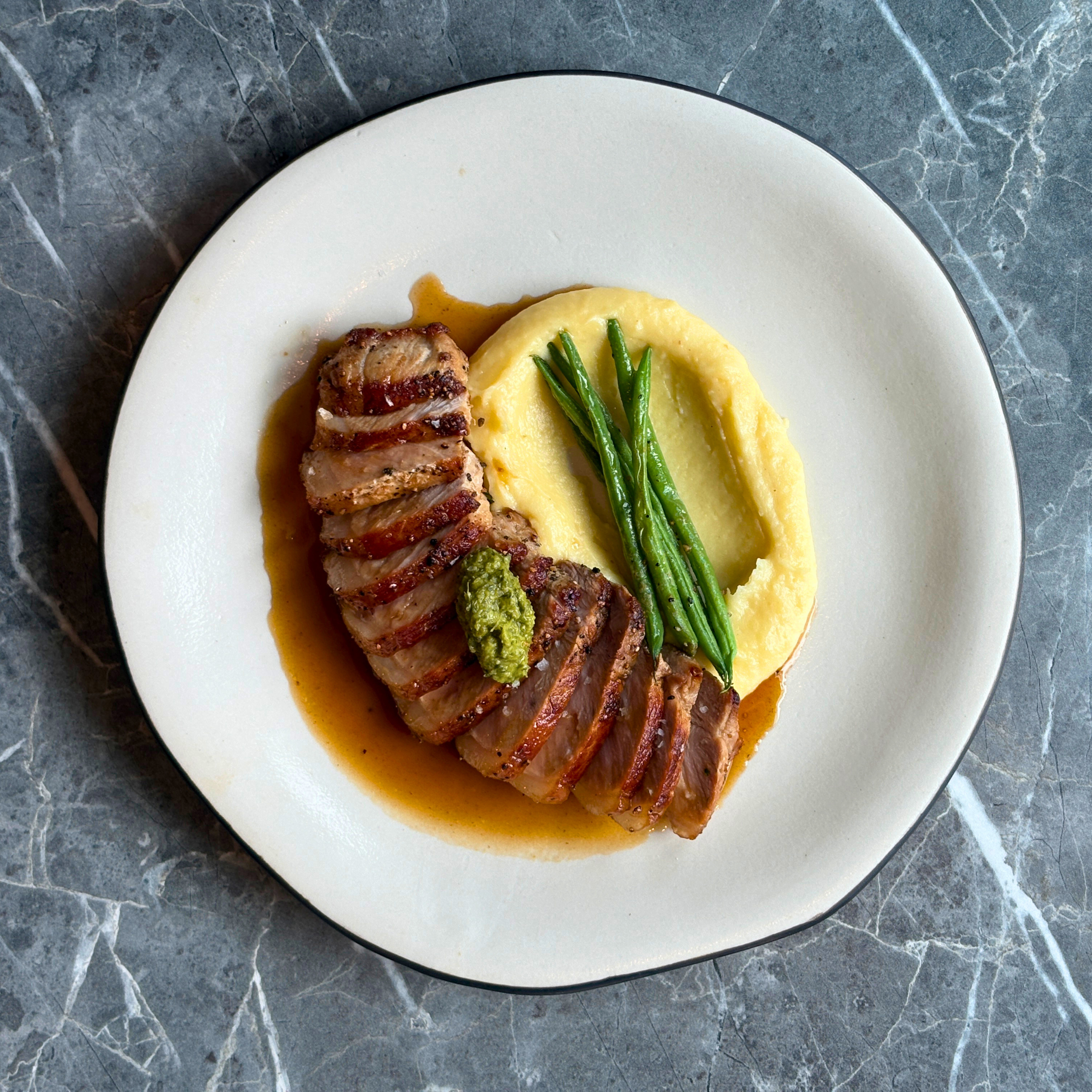 the manila baker iberico pork loin with mashed potatoes