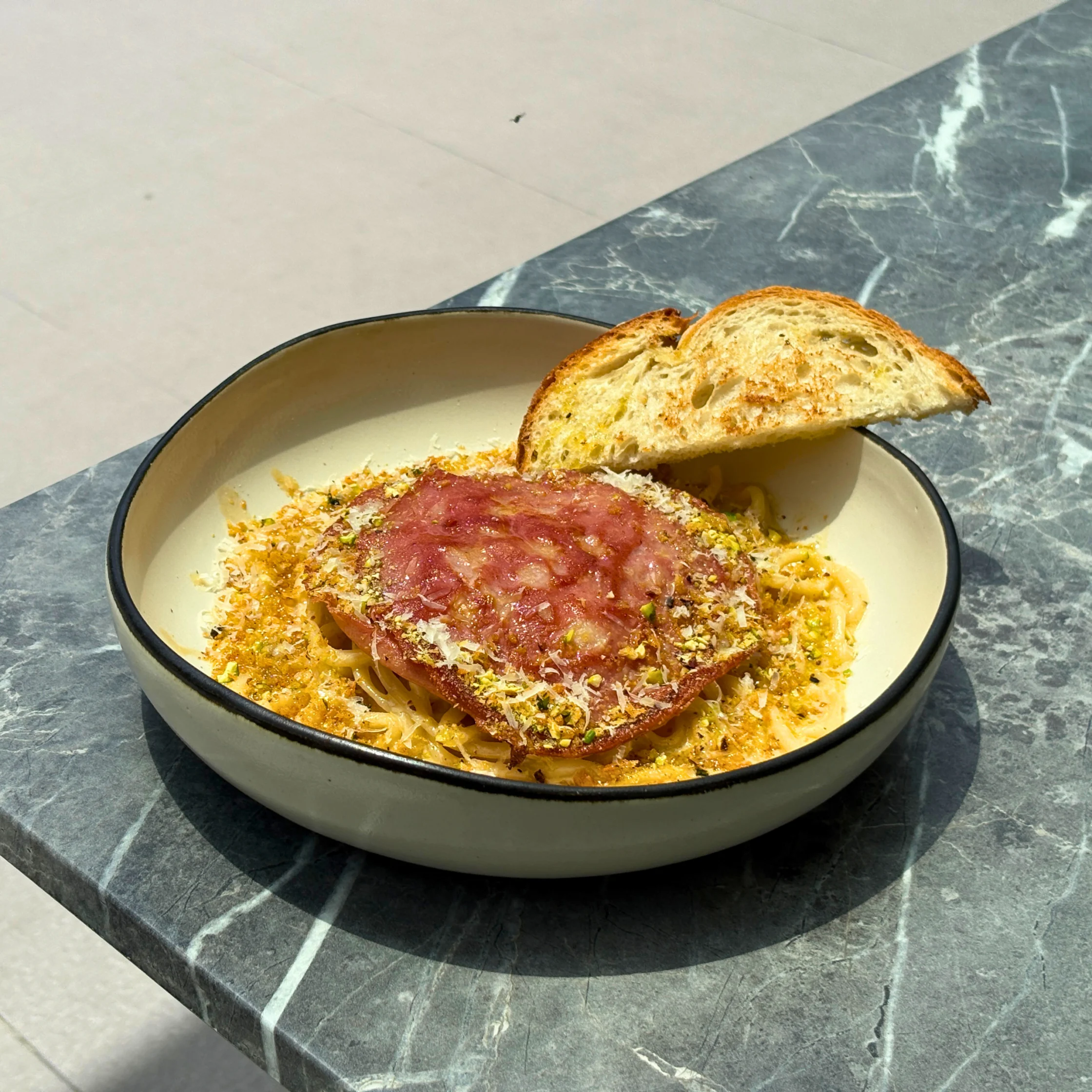 the manila baker mortadella parmigiano buttercream pasta