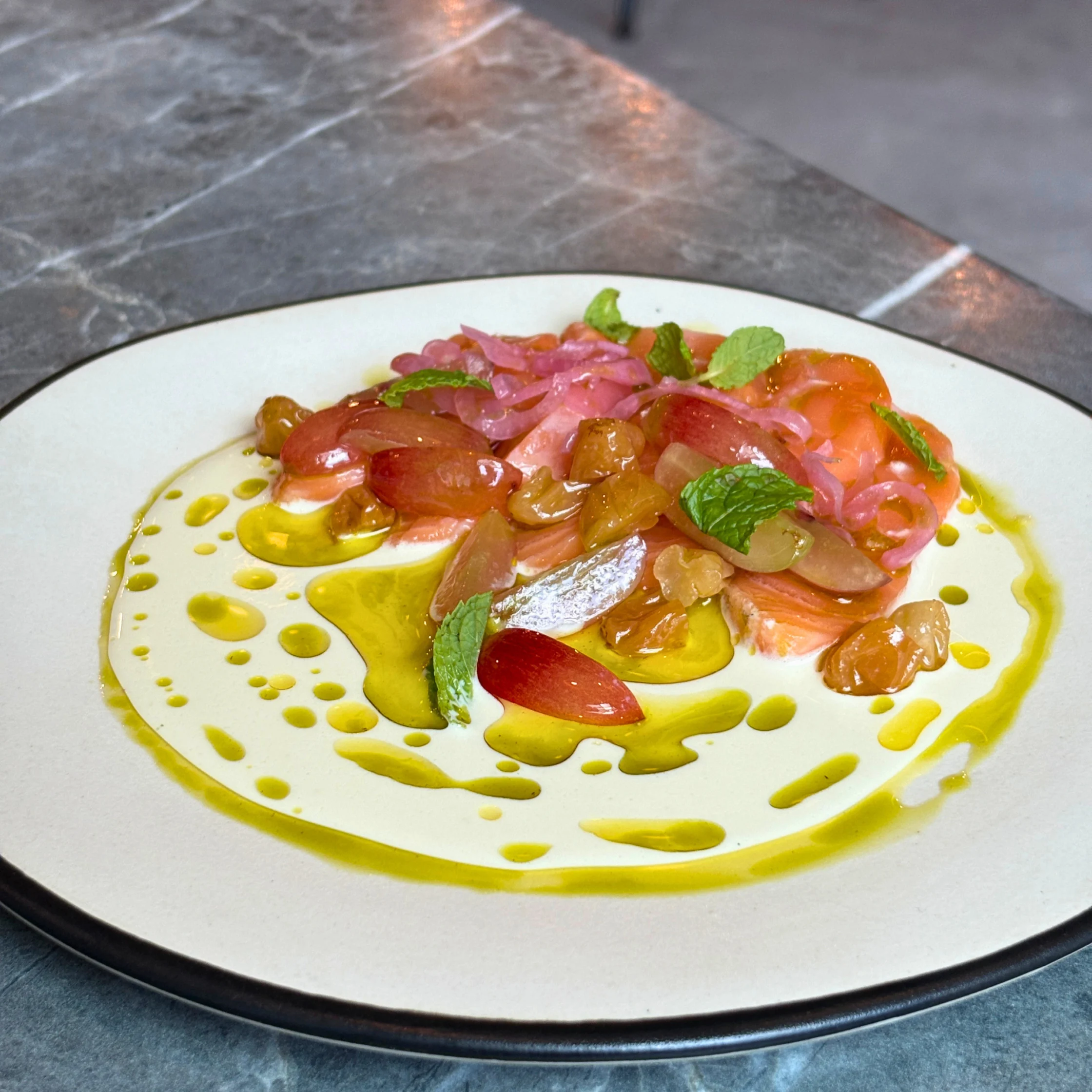 the manila baker salmon crudo
