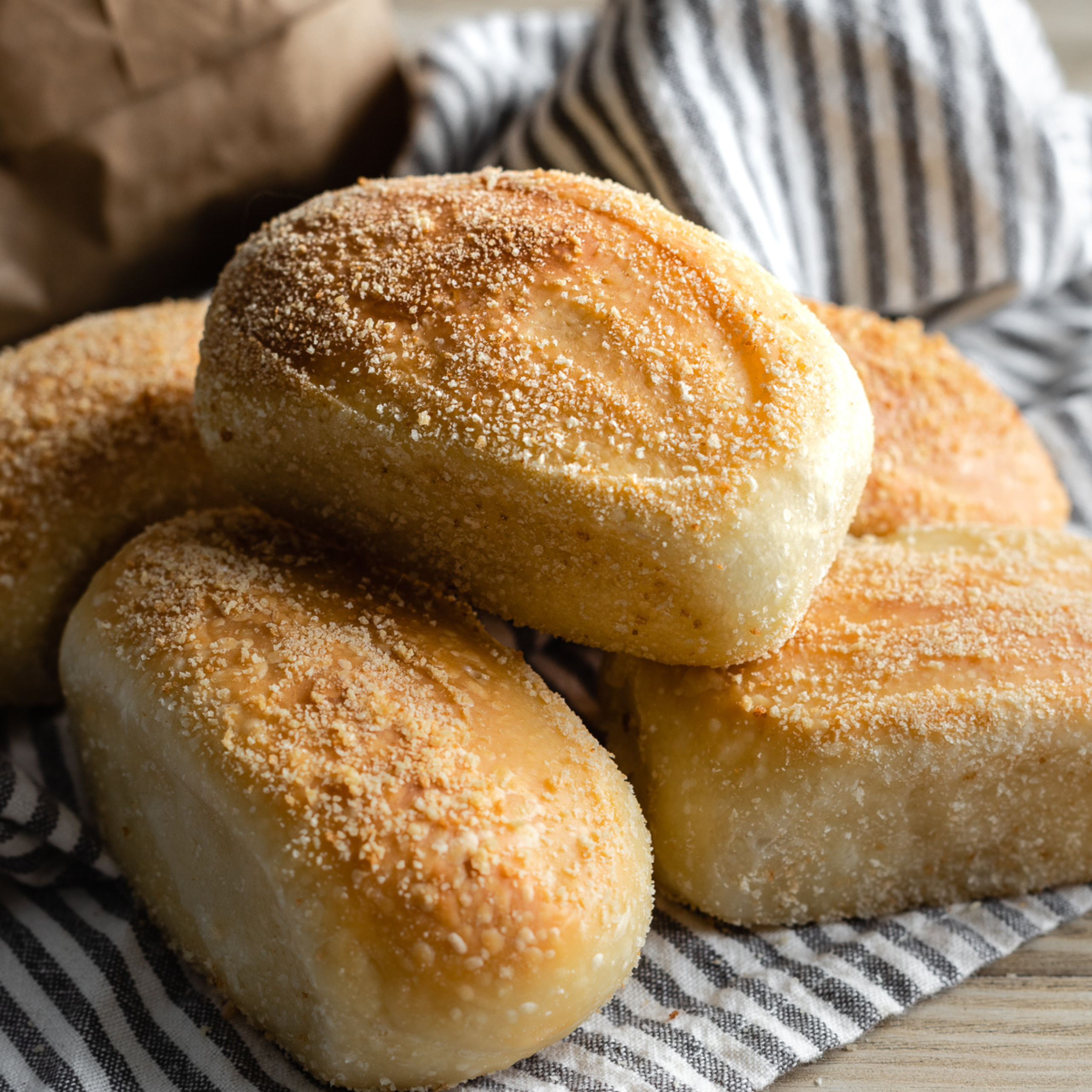 Pandesal in a basket