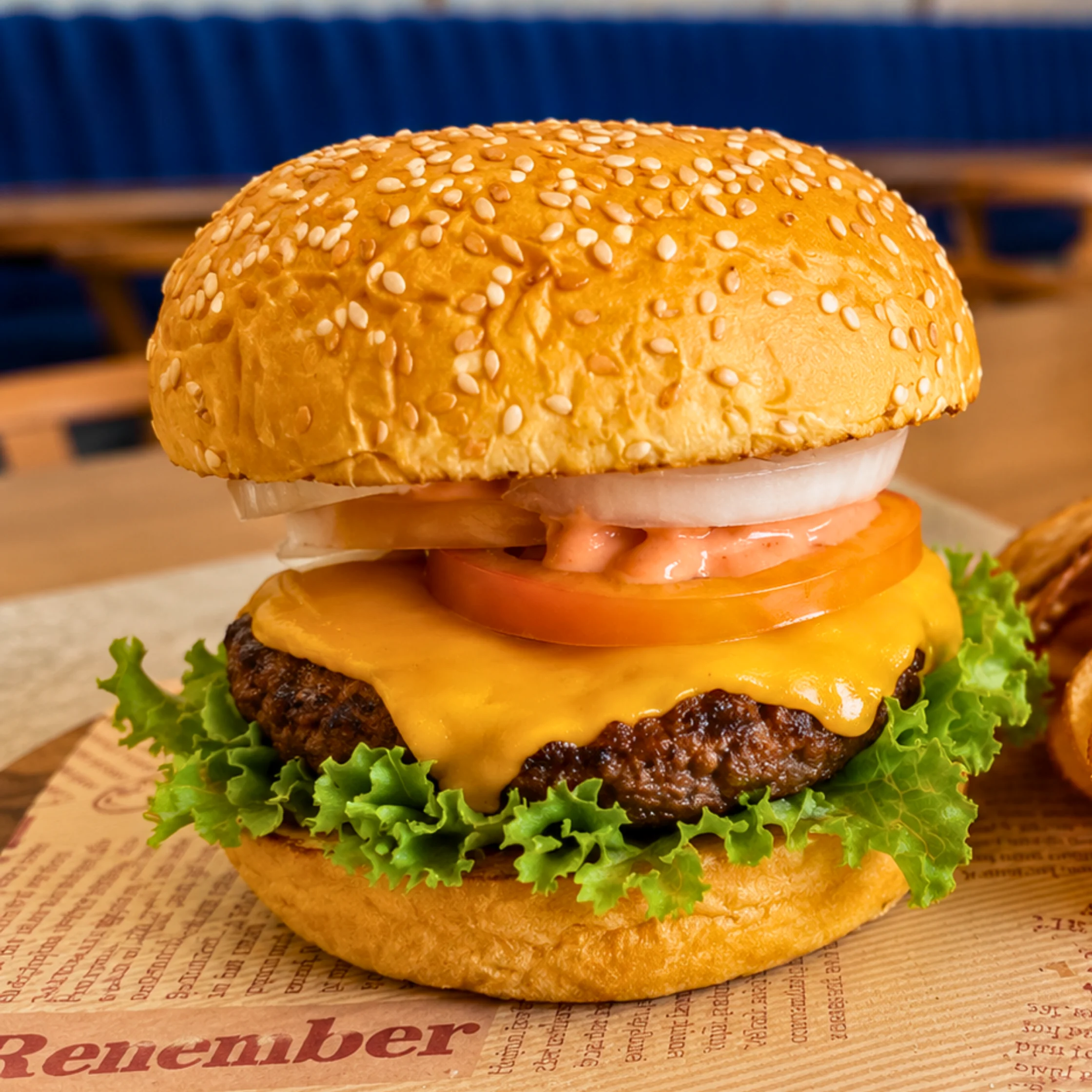 noore cafe Classic Cheeseburger
