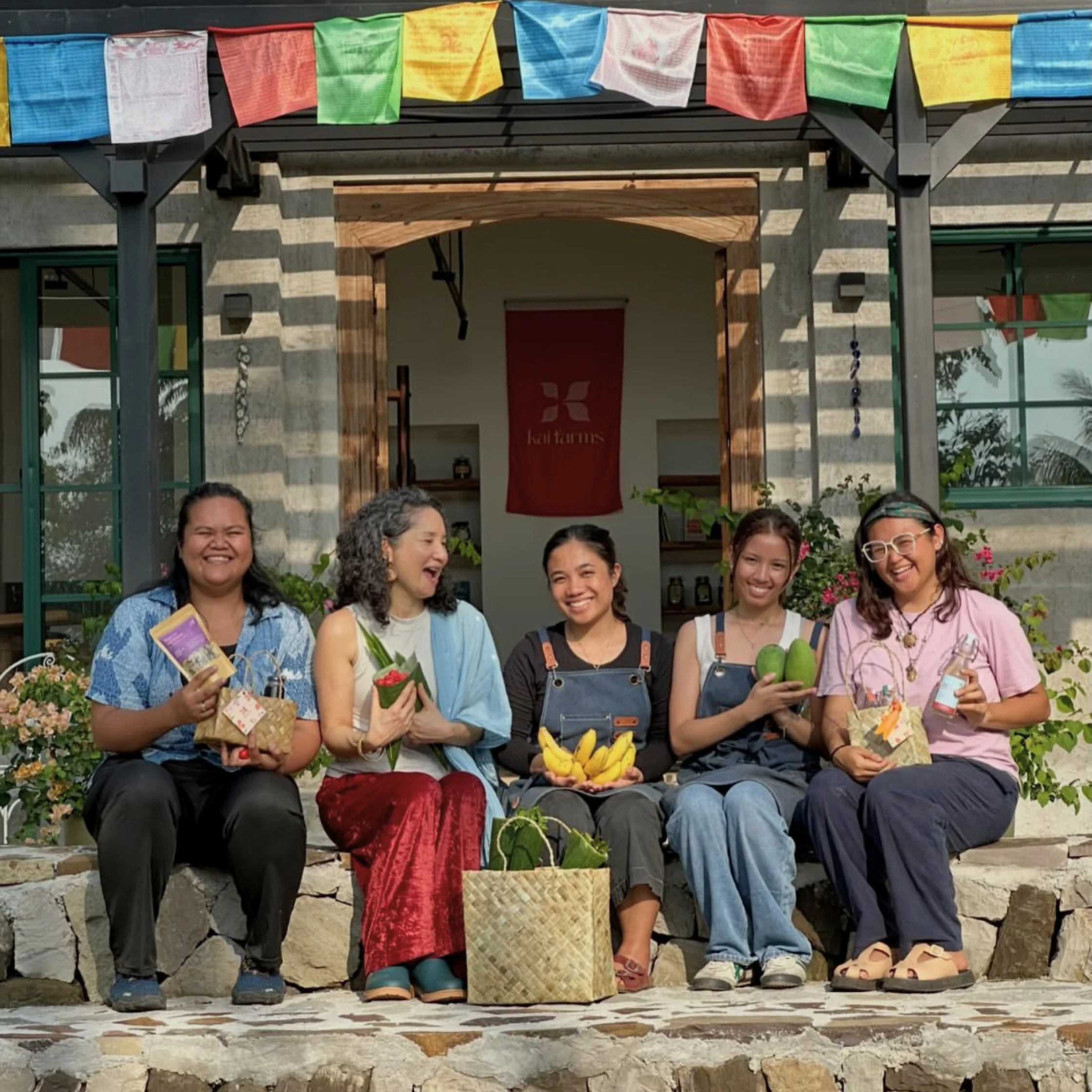 Kai Farms co-founder Karla Delgado with members of the team PHOTO COURTESY OF Kai Farms Official Instagram