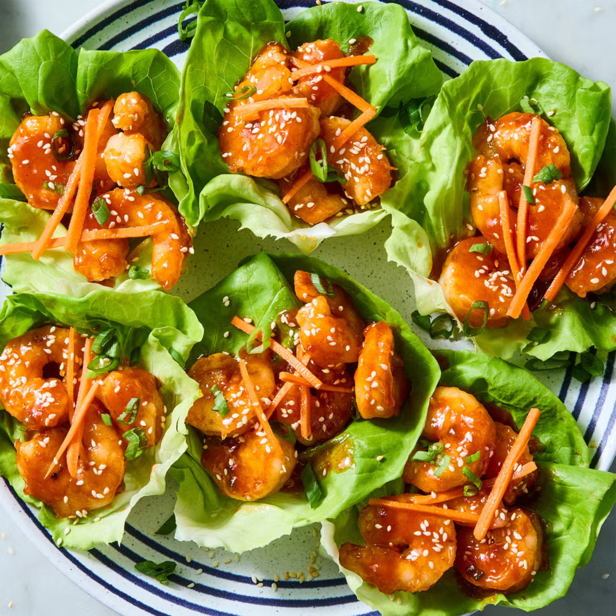 shirmp in lettuce with honey 2