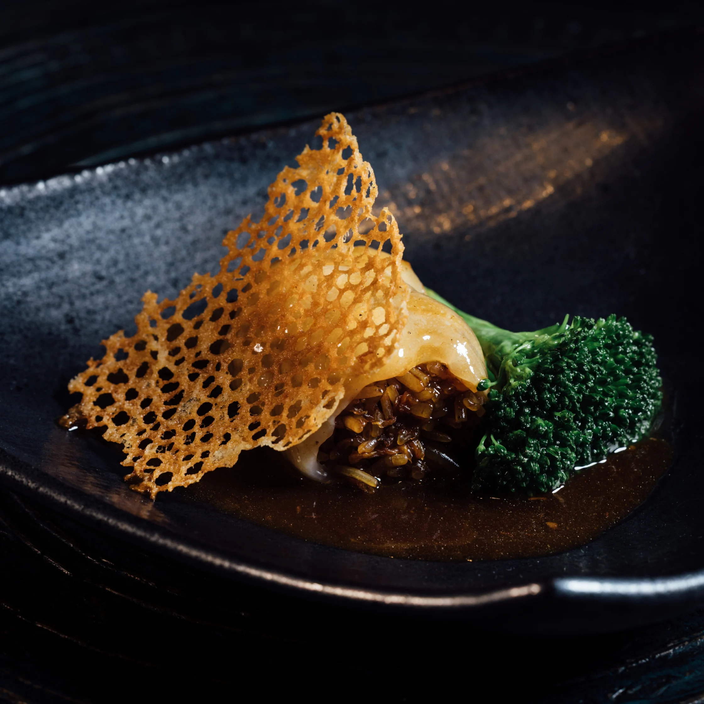 Fish Maw with Glutinous Rice and Abalone Sauce