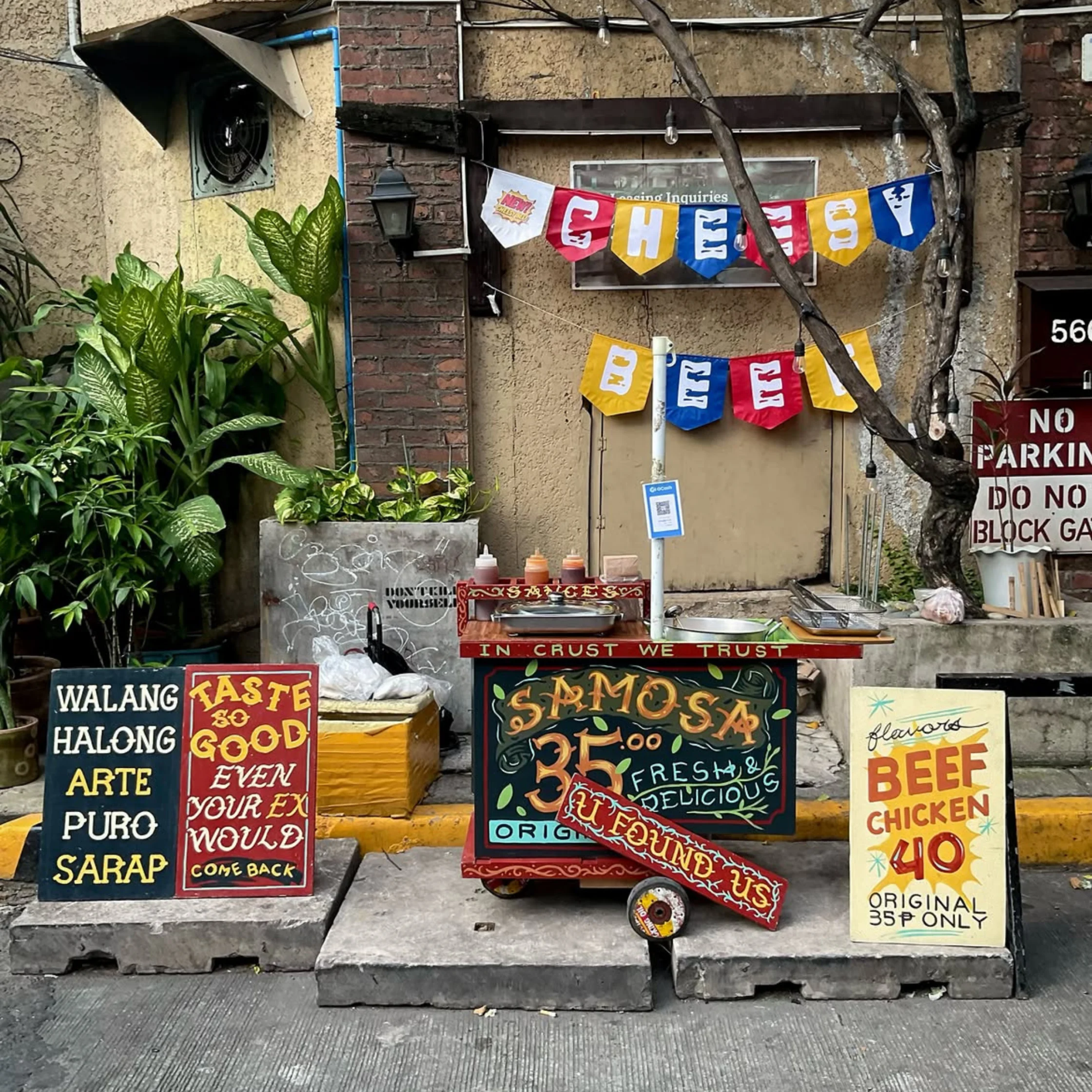 samosa st.'s cart in poblacion maakti with handpainted decals from artist erning pikit