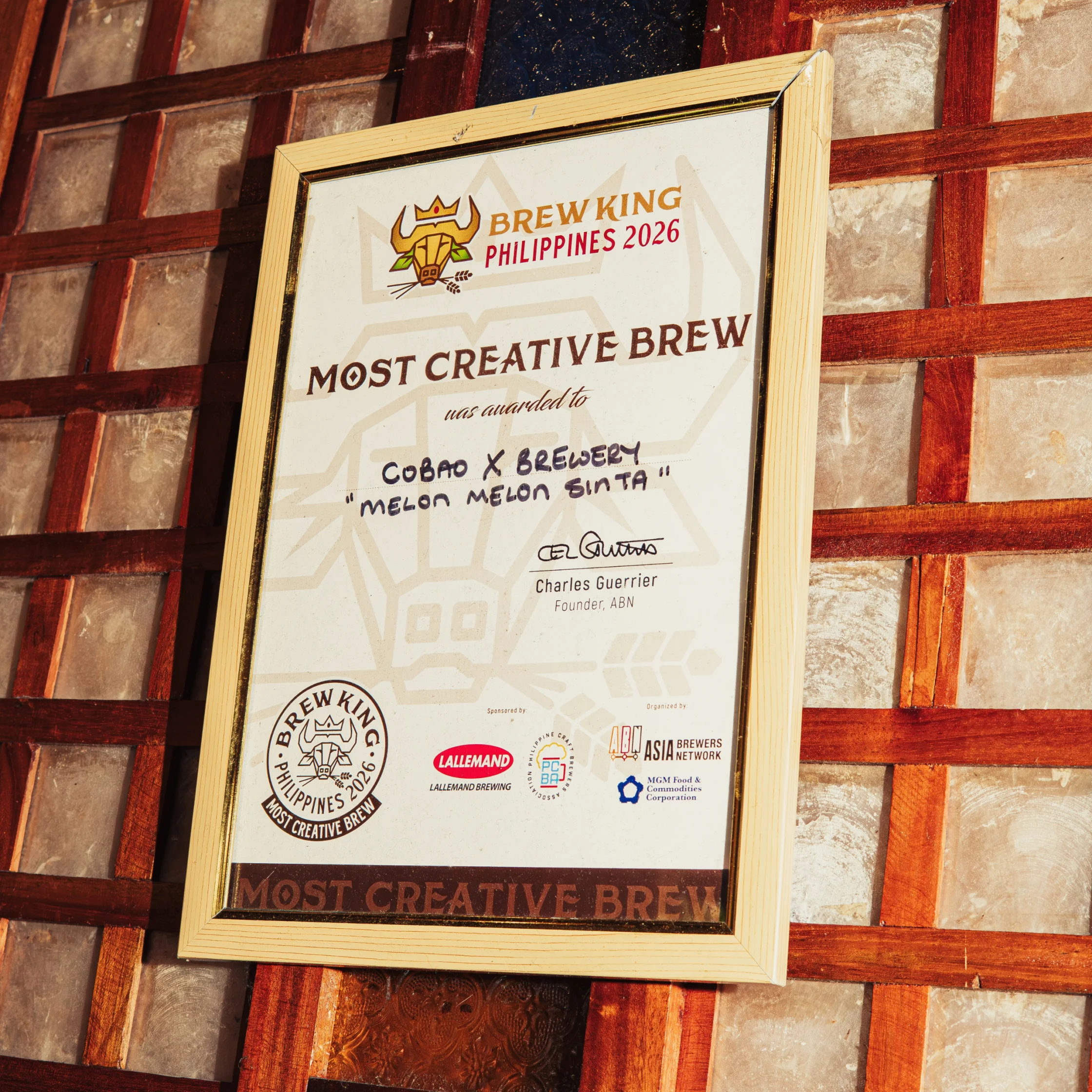 cubao x brewery in cubao expo brew king plaque