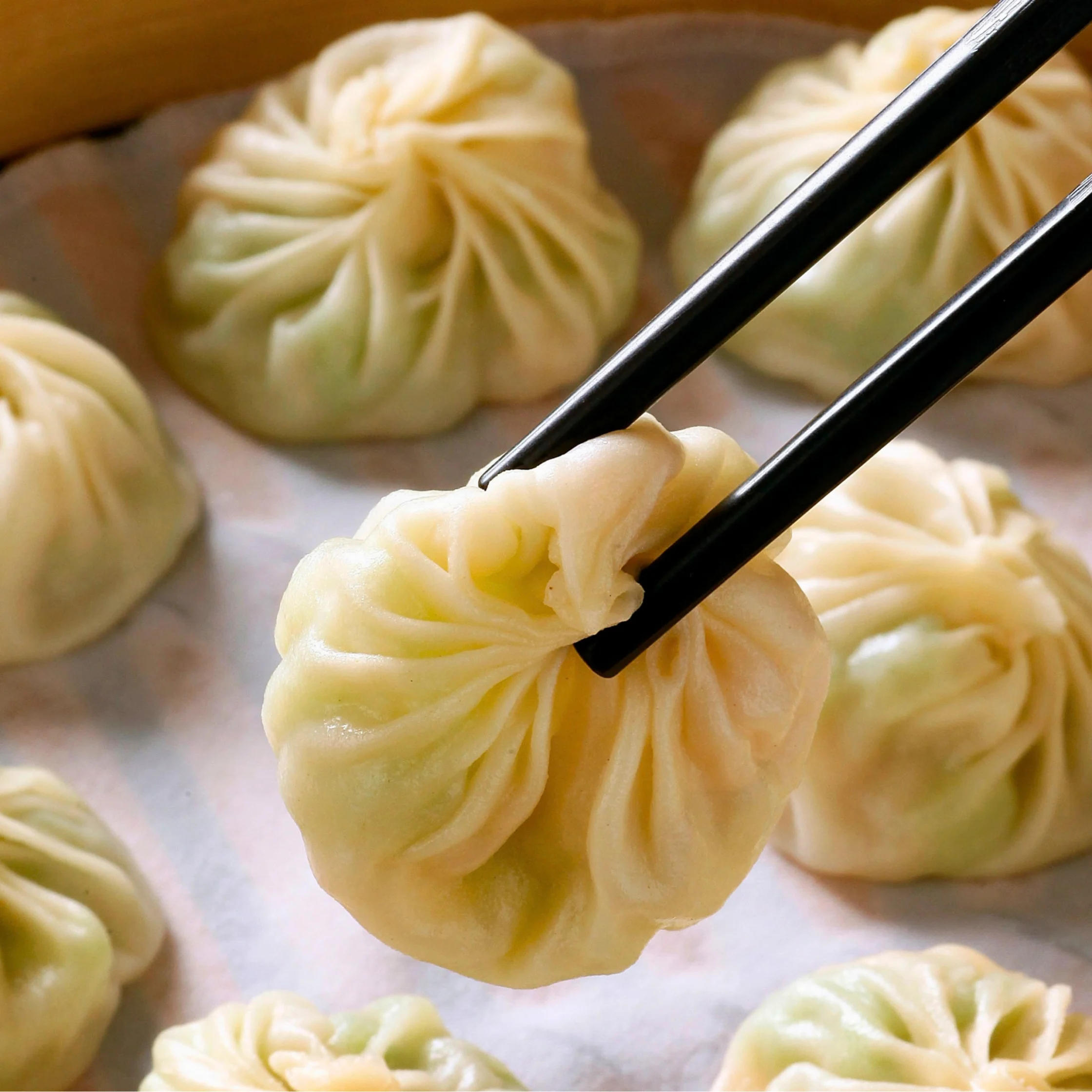 xiao long bao chinese dumplings with soup inside