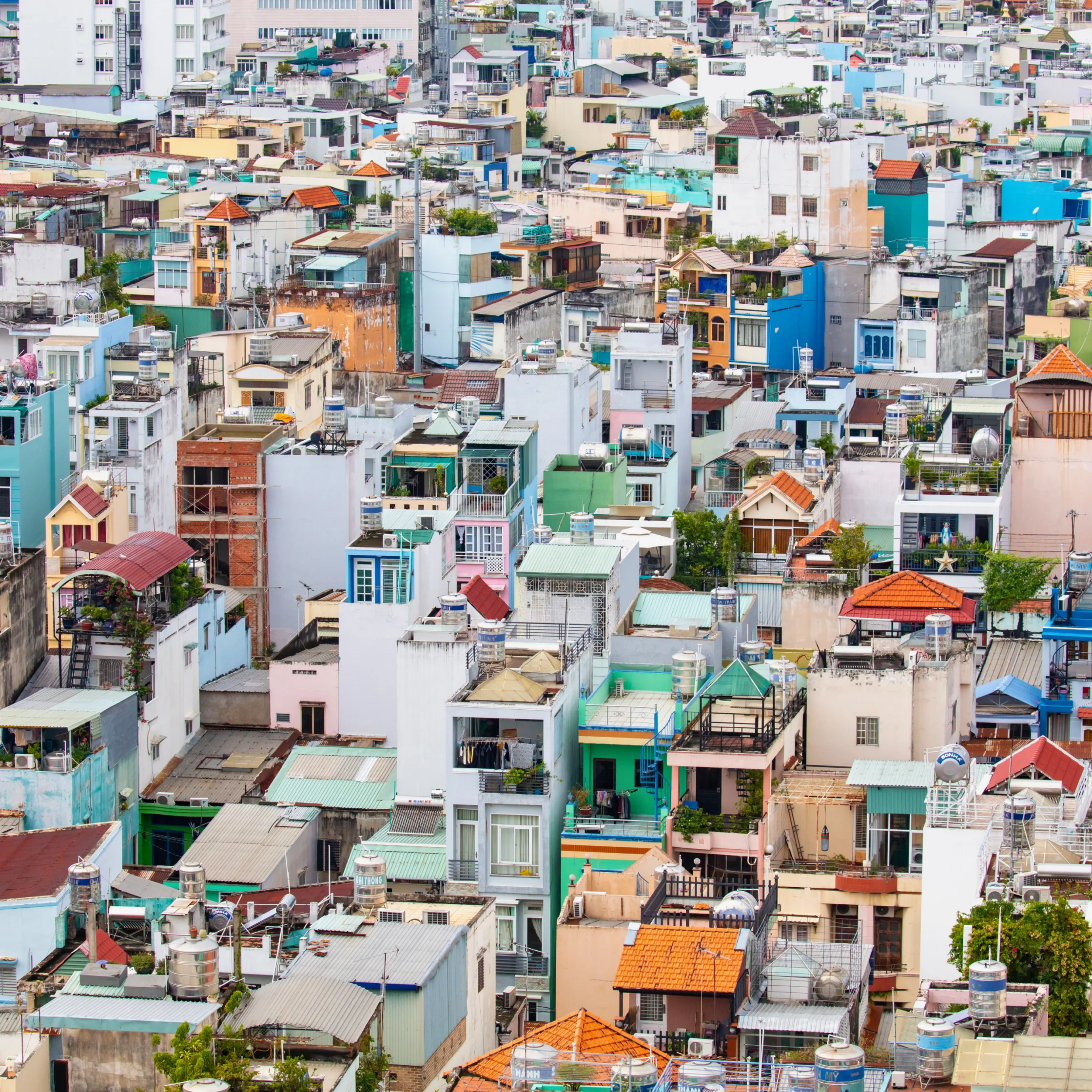 urban area tightly congested